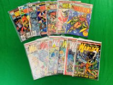 MARVEL COMICS WARLOCK NO. 1 - 3 AND 6 - 15 FROM 1972. NO. 10 AND 15 HAVE RUSTY STAPLES.
