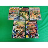 MARVEL COMICS GIANT SIZE MAN-THING NO. 1 - 5 FROM 1975. NO. 4. THIRD APPEARANCE OF HOWARD THE DUCK.