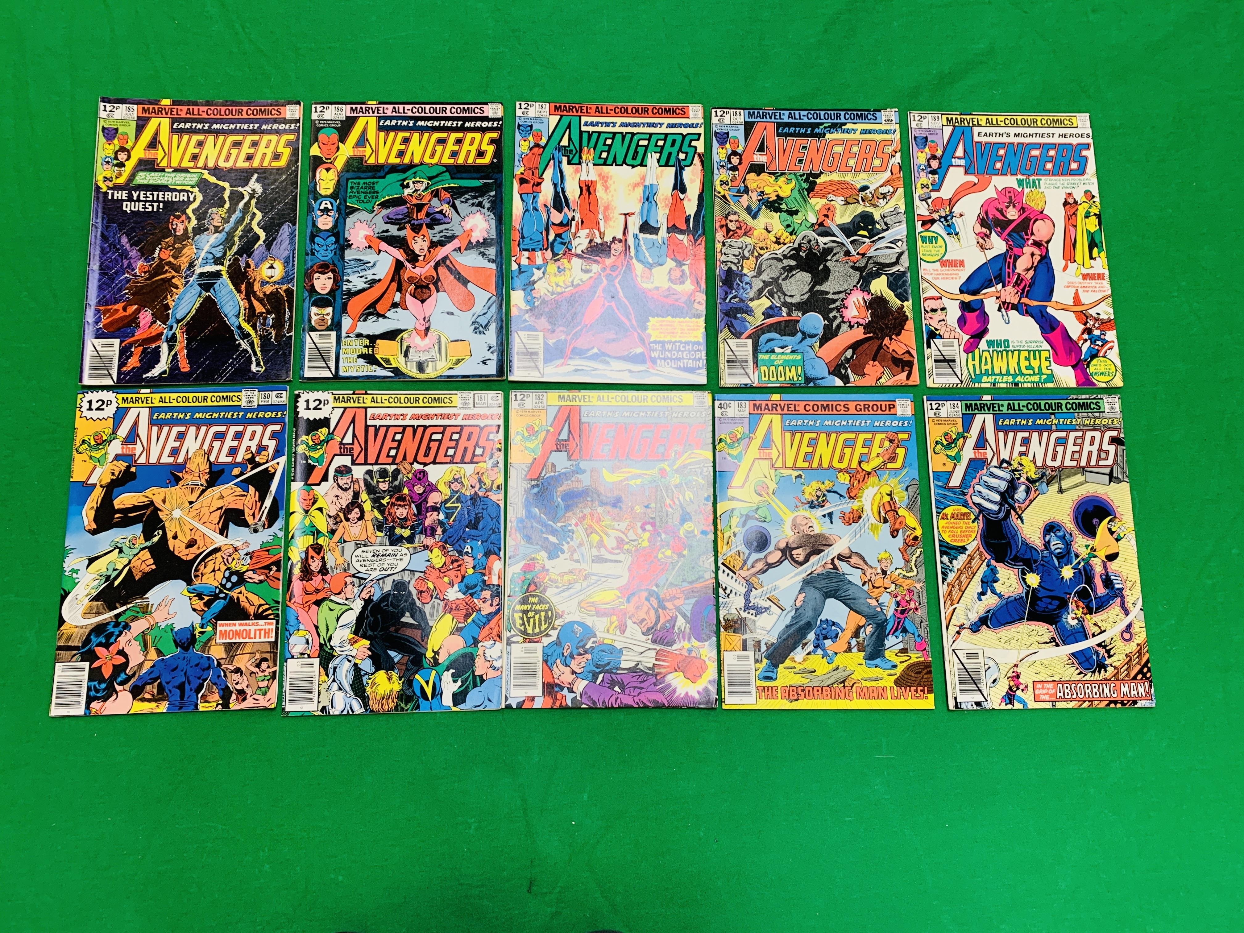 MARVEL COMICS THE AVENGERS NO. 101 - 299, MISSING ISSUES 103 AND 110. - Image 56 of 130