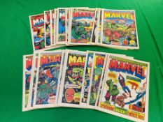 MARVEL UK COMICS THE MIGHTY WORLD OF MARVEL, NO. 1 - 397 FROM 1972. INCLUDES NO.