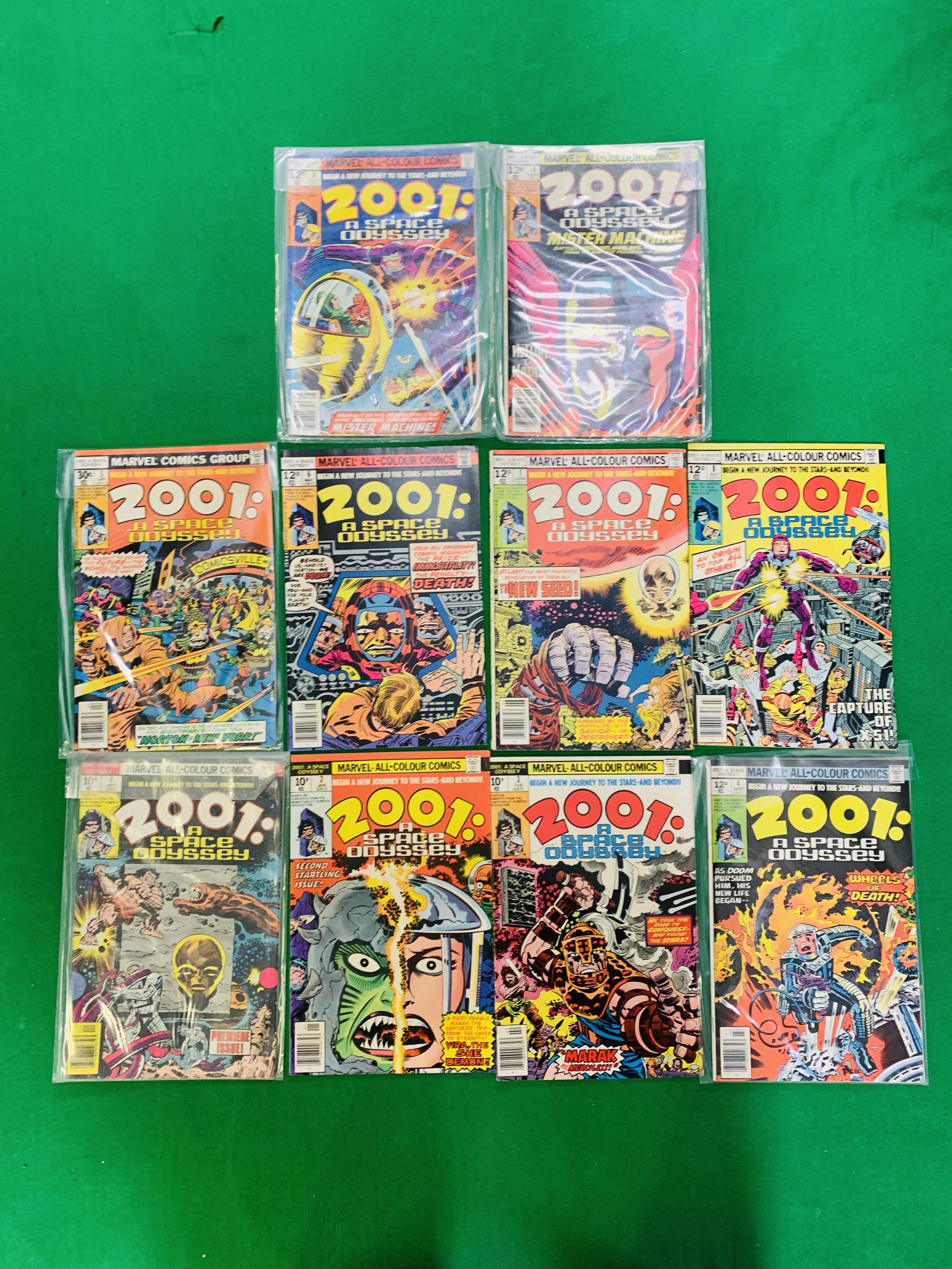 MARVEL COMICS 2001: A SPACE ODYSSEY NO. 1 - 10 FROM 1976, FIRST APPEARANCE NO. 8. MACHINE MAN X-51.