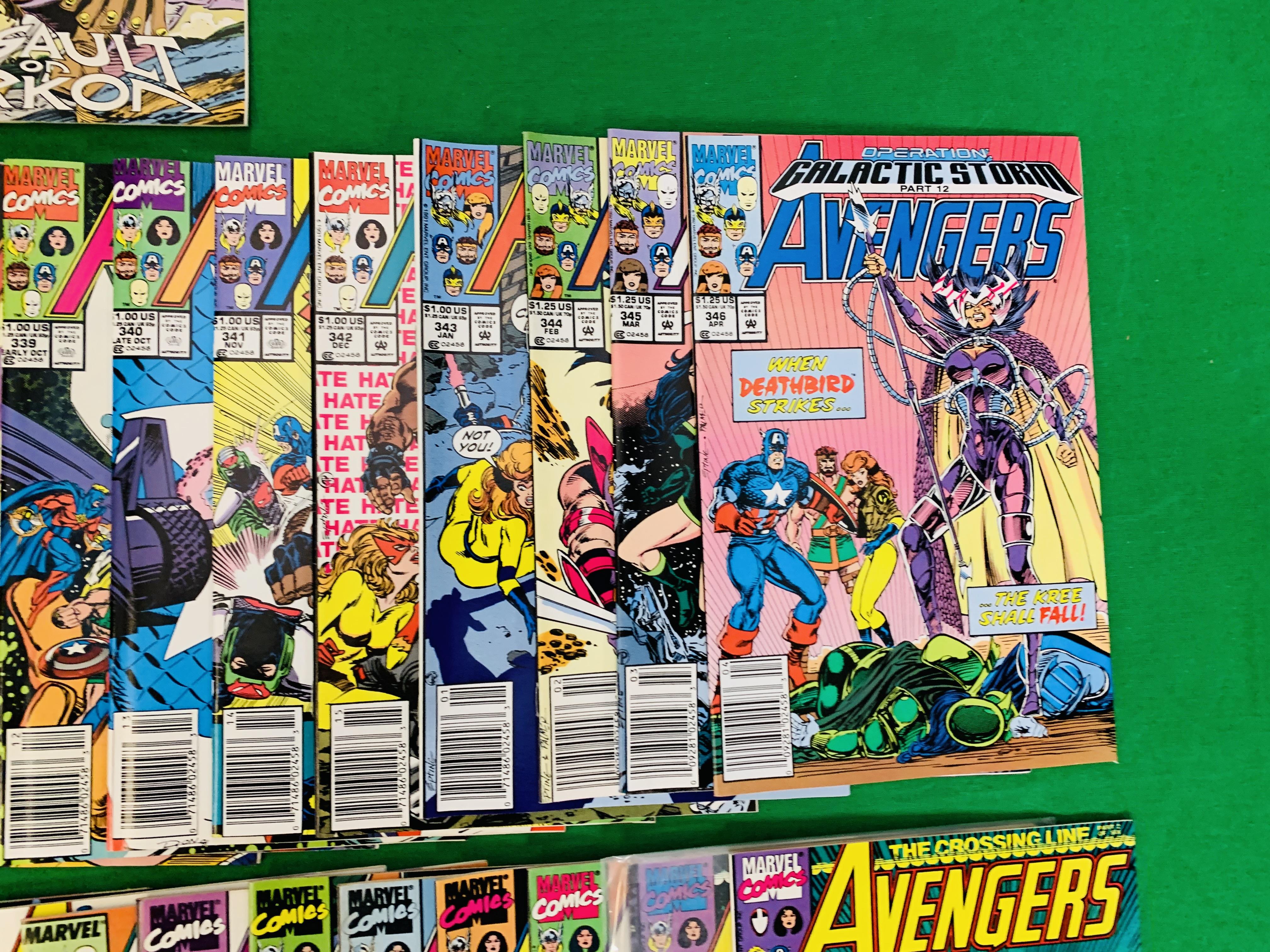 MARVEL COMICS THE AVENGERS NO. 300 - 402, MISSING ISSUES 325, 329 AND 334. - Image 7 of 16