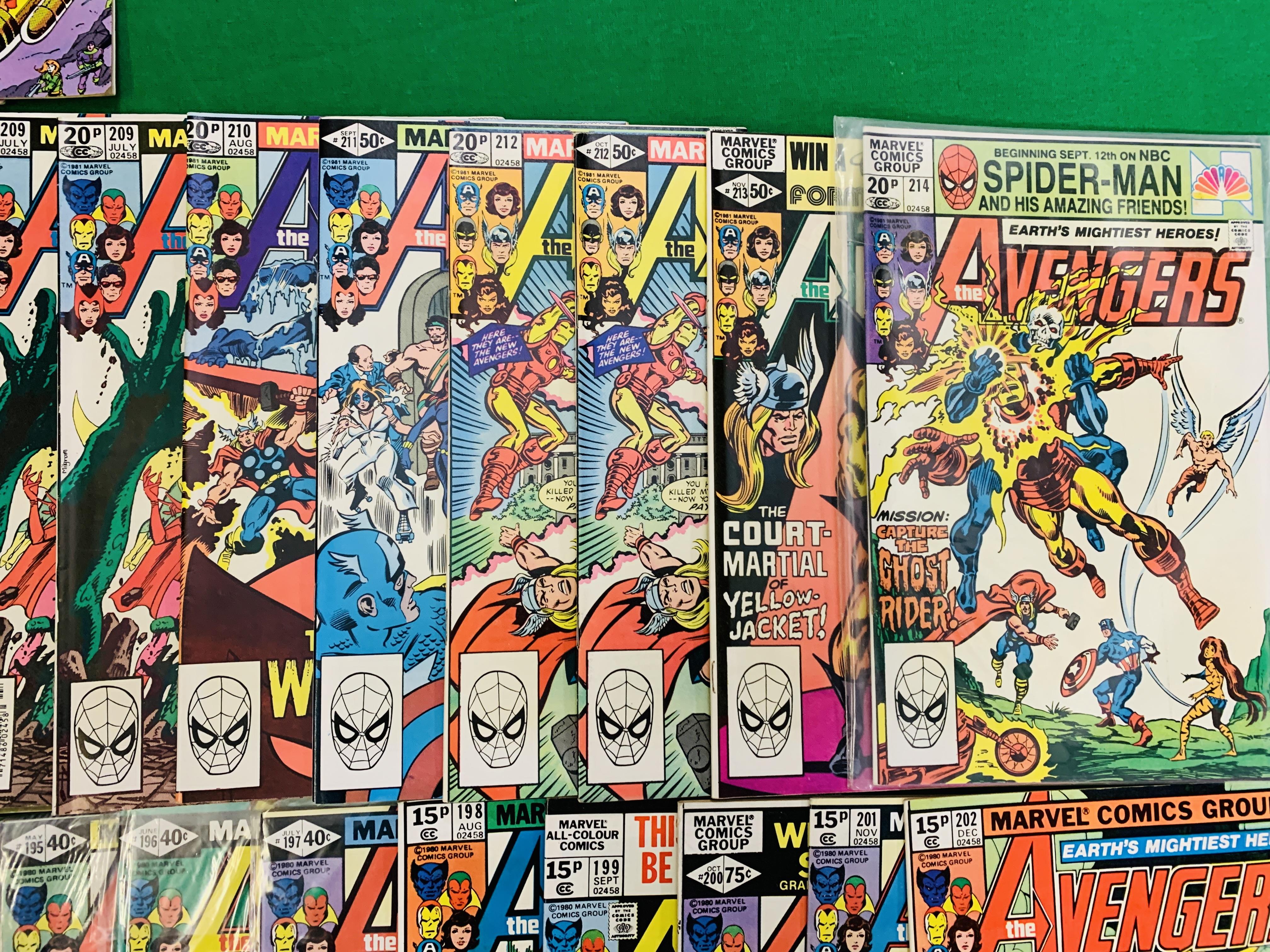 MARVEL COMICS THE AVENGERS NO. 101 - 299, MISSING ISSUES 103 AND 110. - Image 108 of 130