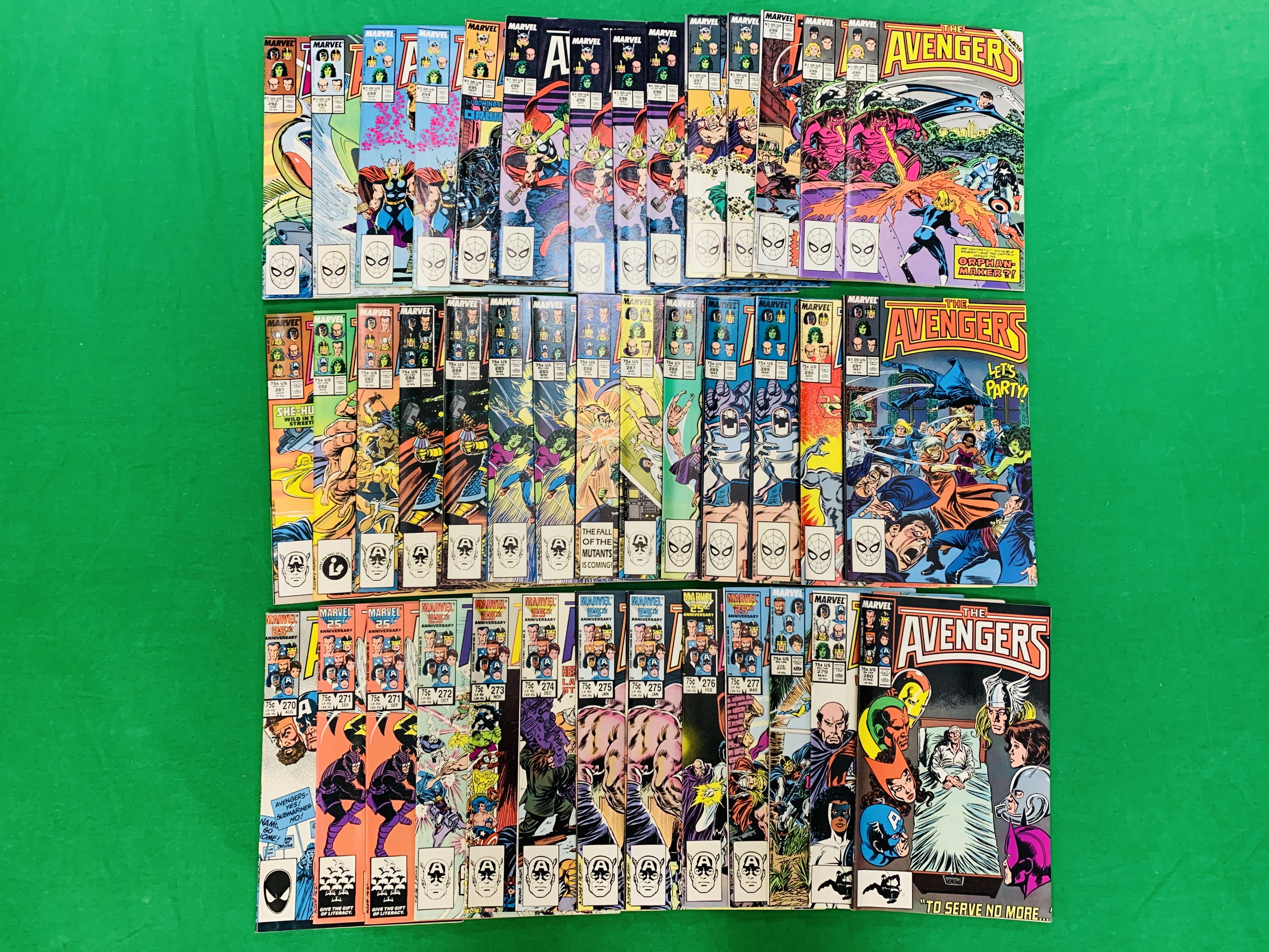 MARVEL COMICS THE AVENGERS NO. 101 - 299, MISSING ISSUES 103 AND 110. - Image 124 of 130