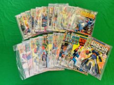 MARVEL COMICS SHOGUN WARRIORS NO. 1 - 20 FROM 1979. DUPLICATES INCLUDED NO. 1, 3, 5, 13 AND 14. NO.