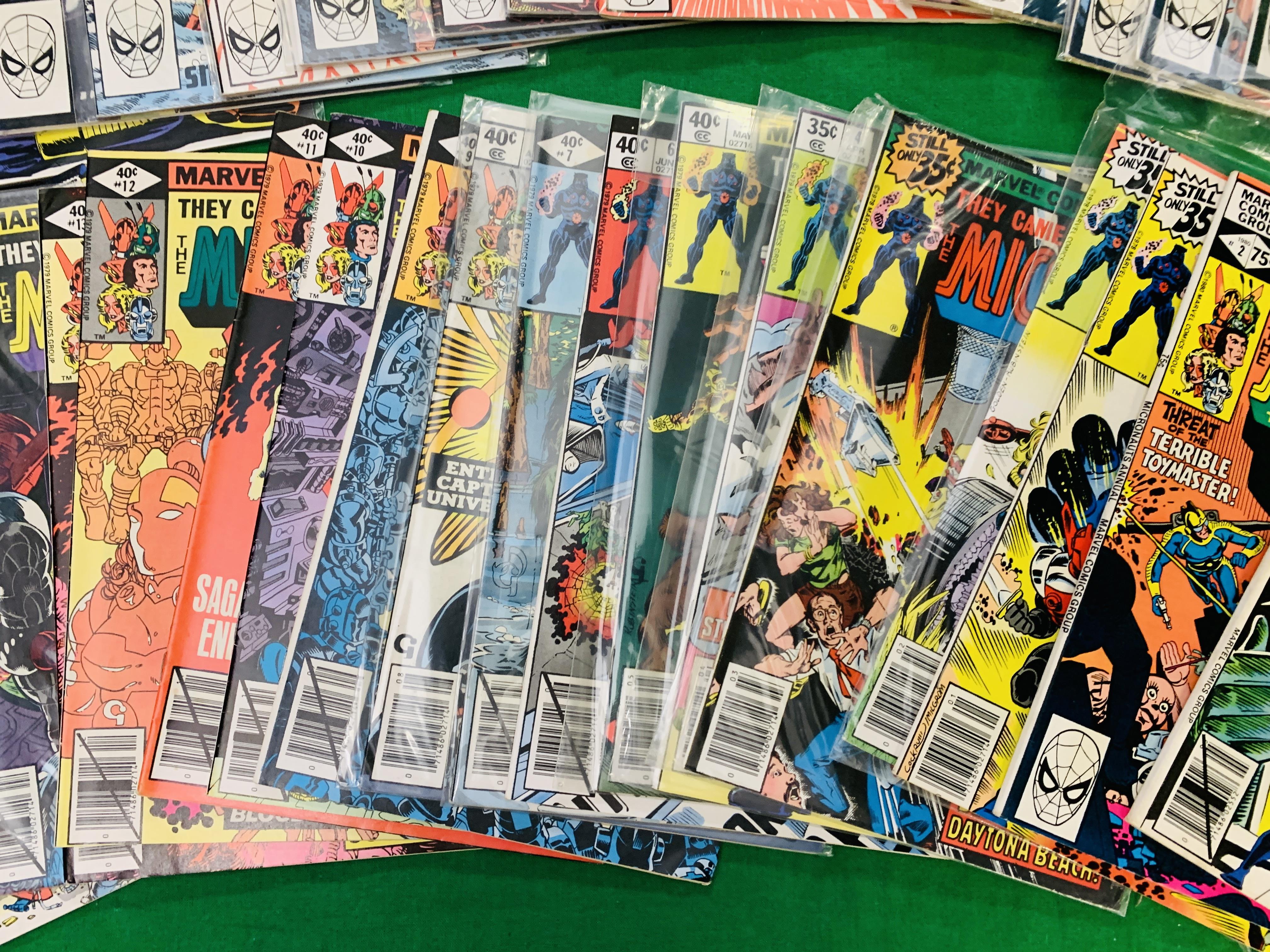 MARVEL COMICS THE MICRONAUTS NO. 1 - 59 FROM 1979. NO. 18 - 19, 21, 37, 53, 57 HAVE RUSTY STAPLES. - Image 3 of 27