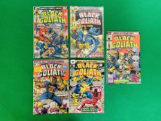 MARVEL COMICS BLACK GOLIATH NO. 1 - 5 FROM 1975, ORIGIN RETOLD.