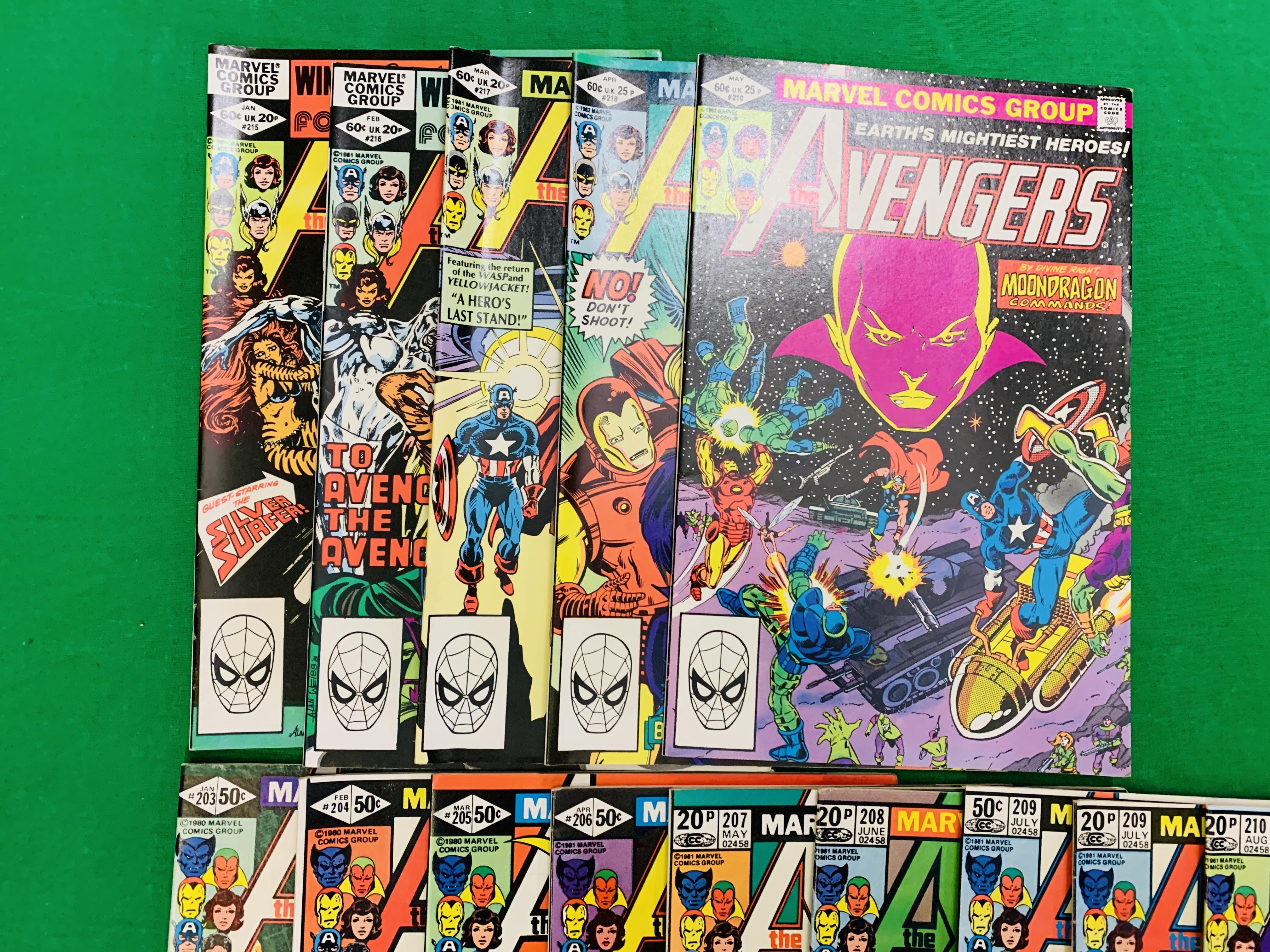 MARVEL COMICS THE AVENGERS NO. 101 - 299, MISSING ISSUES 103 AND 110. - Image 109 of 130