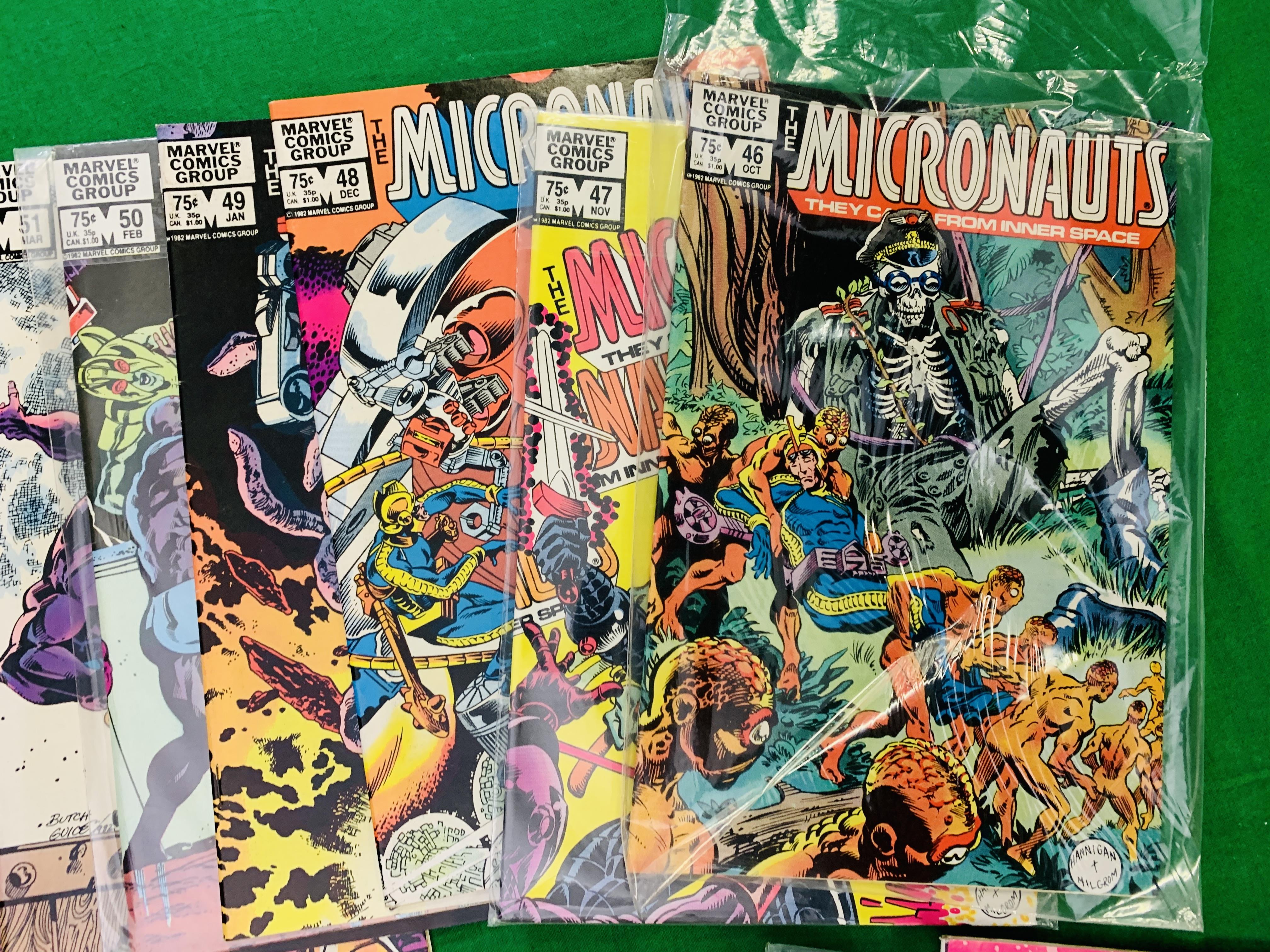 MARVEL COMICS THE MICRONAUTS NO. 1 - 59 FROM 1979. NO. 18 - 19, 21, 37, 53, 57 HAVE RUSTY STAPLES. - Image 12 of 27