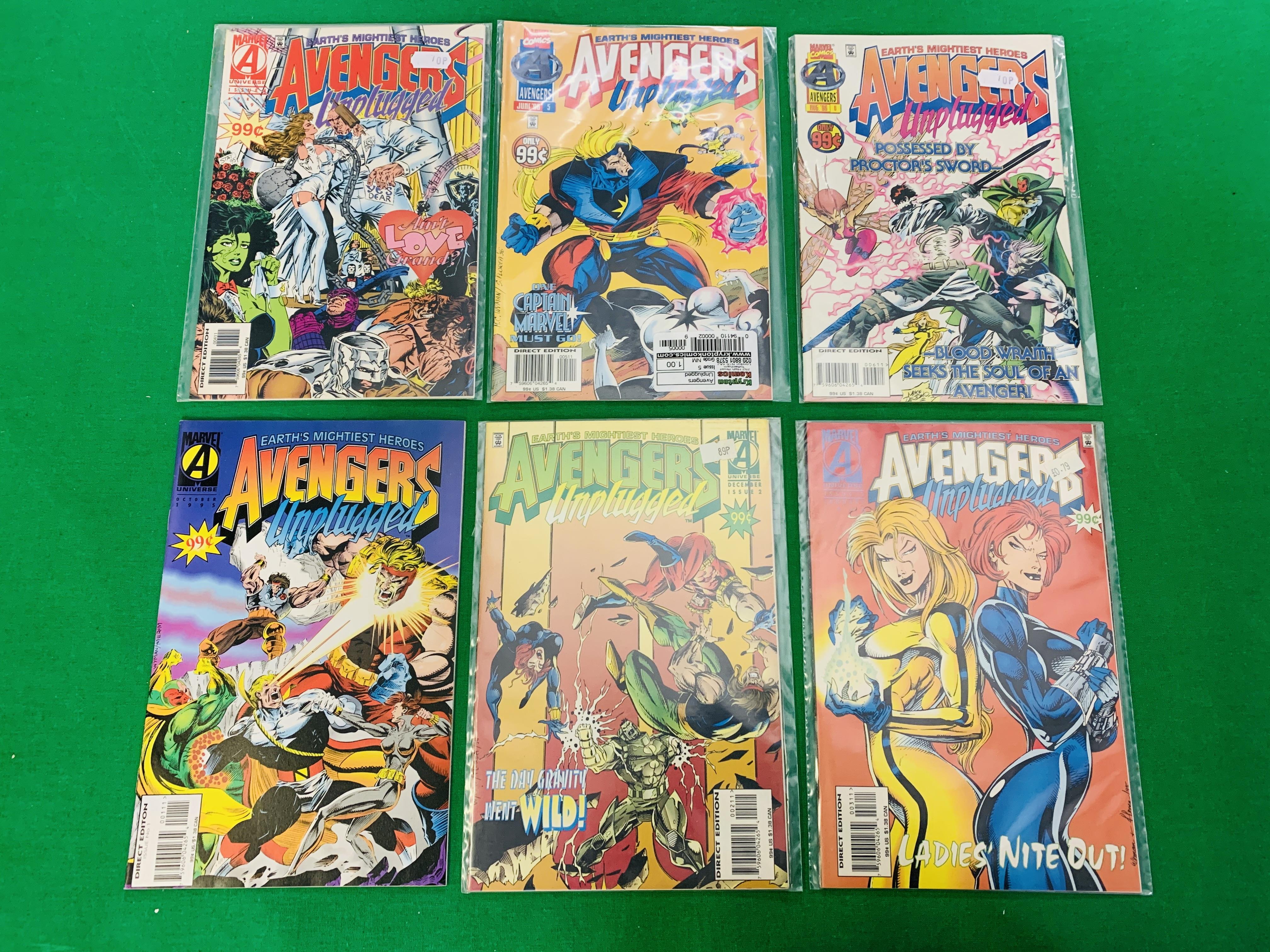 MARVEL COMICS THE AVENGERS UNPLUGGED NO. 1 - 6 FROM 1996, FIRST APPEARANCE NO. 5. MONICA RAMBEAU.