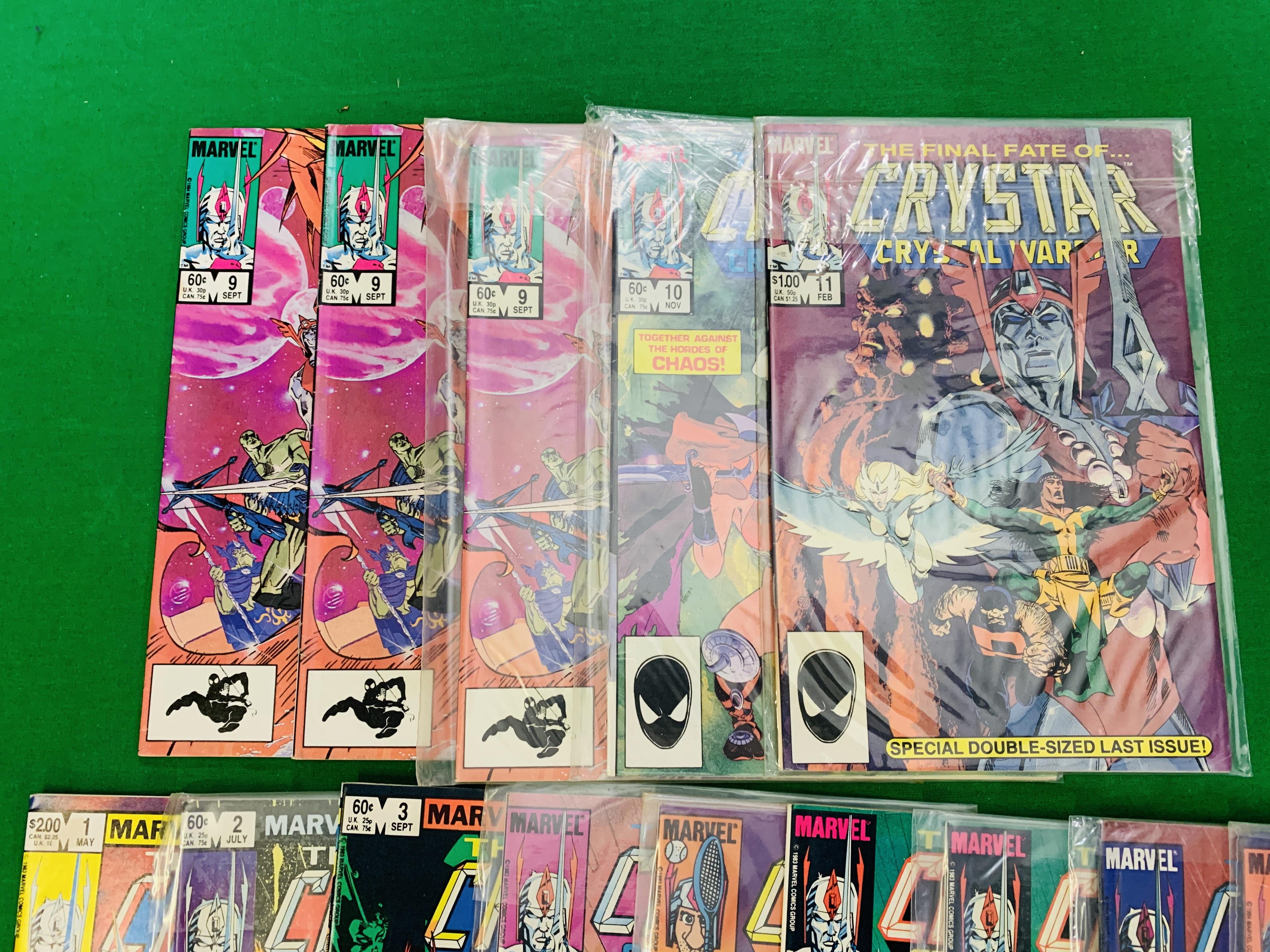MARVEL COMICS CRYSTAR CRYSTAL WARRIOR NO. 1 - 11 FROM 1983, COUPLE OF DUPLICATES, INCLUDES NO. 8. - Image 4 of 4