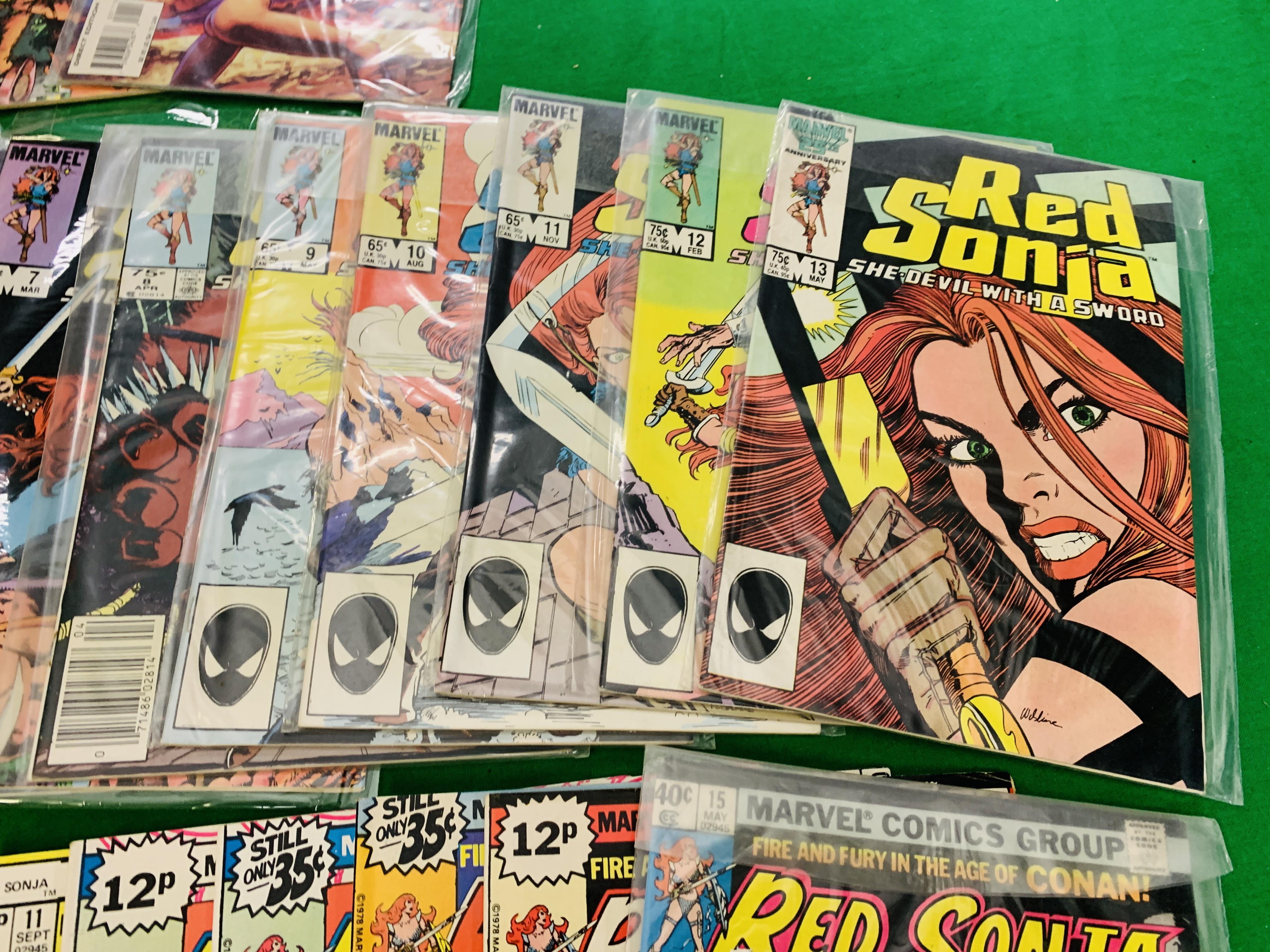 MARVEL COMICS RED SONJA NO. 1 - 15 FROM 1977 AND NO. 1 - 13 FROM 1983, INCLUDING OTHER APPEARANCES. - Image 7 of 8