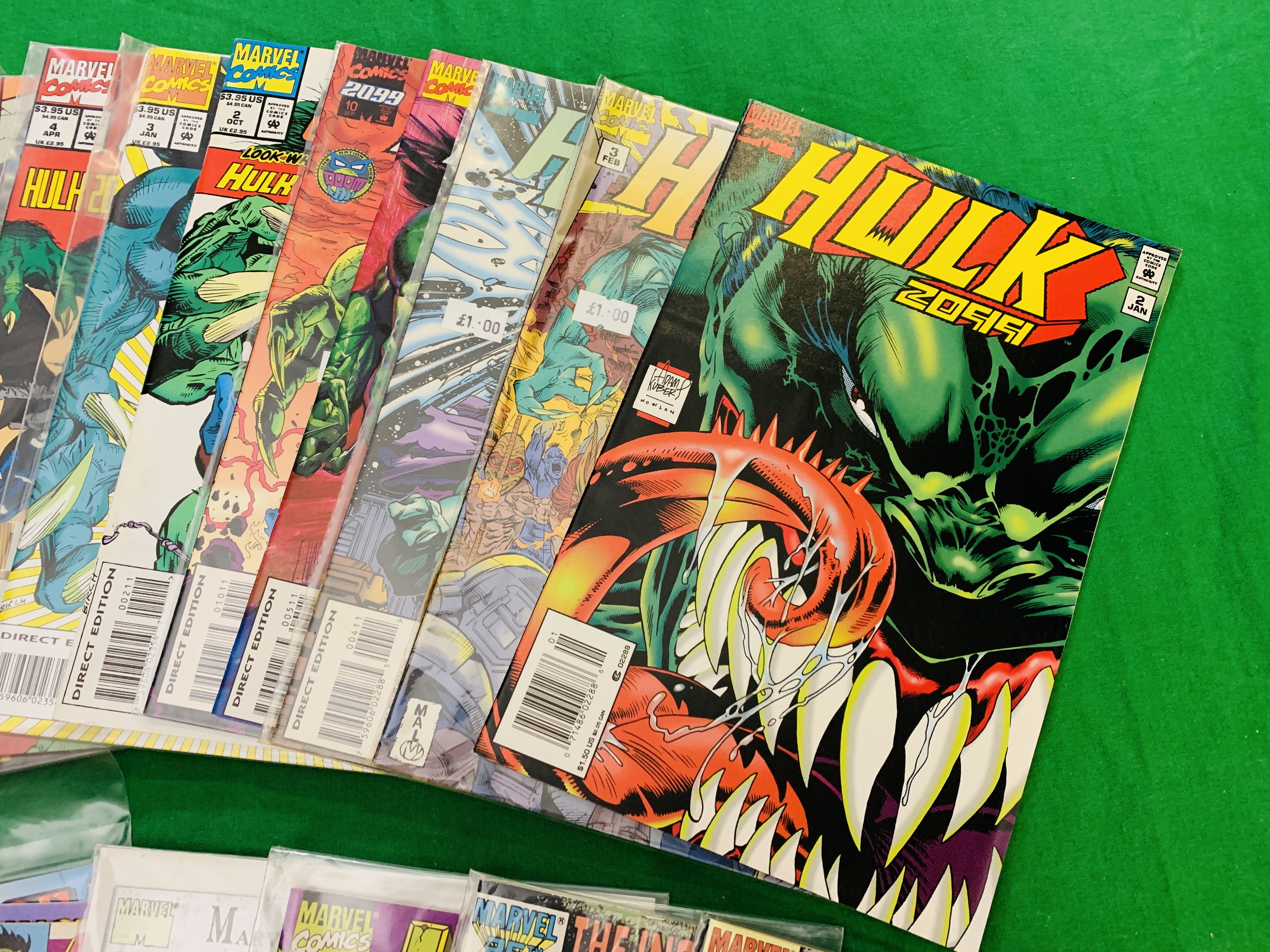 COLLECTION OF HULK MARVEL COMICS: HULK 2099 NO. 1 - 5, 10 FROM 1994. NO. 2 - 4 HAVE RUSTY STAPLES. - Image 3 of 5