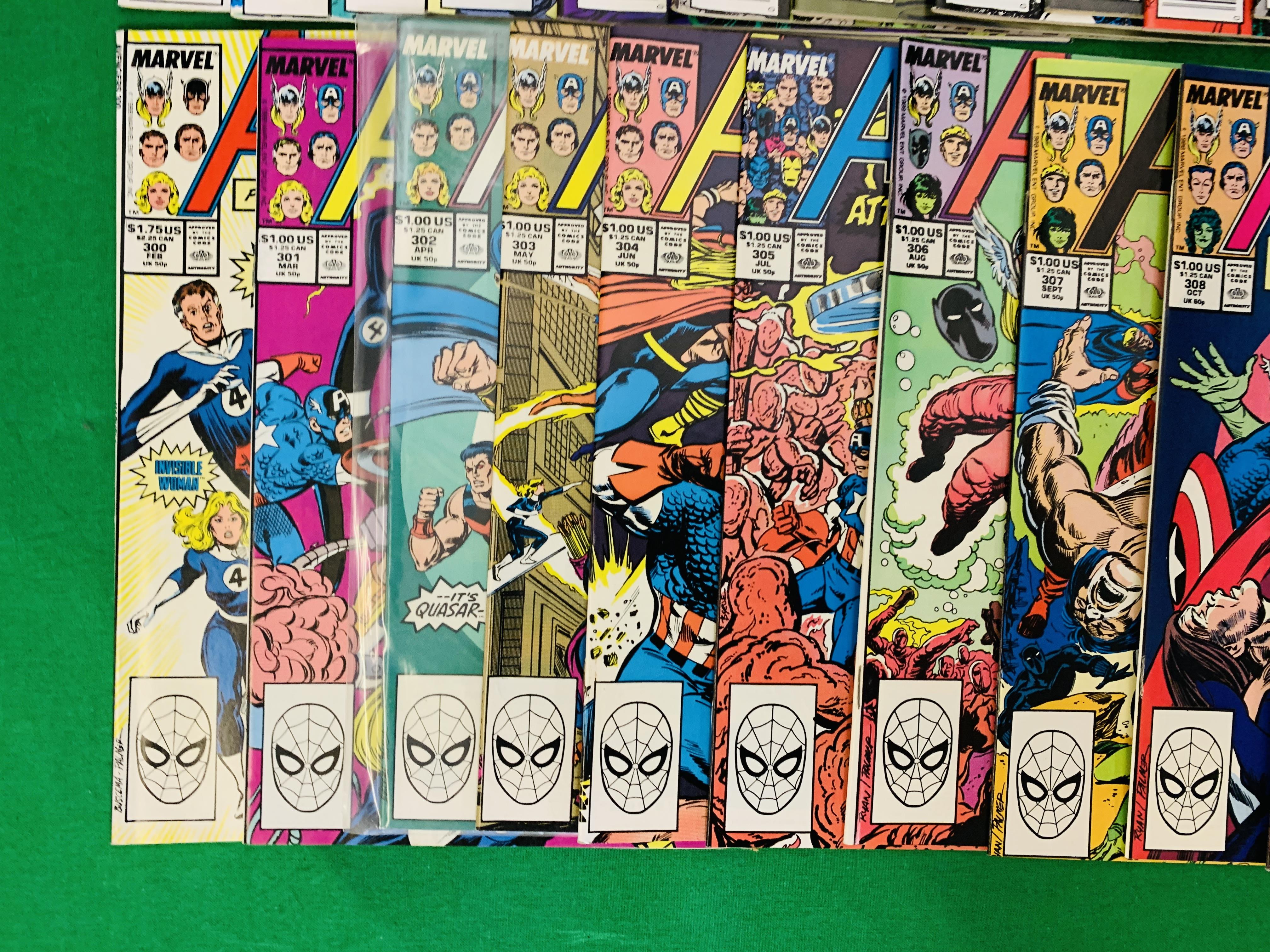 MARVEL COMICS THE AVENGERS NO. 300 - 402, MISSING ISSUES 325, 329 AND 334. - Image 2 of 16