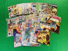MARVEL COMICS THE THING NO. 1 - 36 FROM 1983. NO. 13 - 14, 18, 22 - 24, 32 - 33 HAVE RUSTY STAPLES.