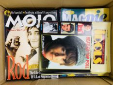 LARGE COLLECTION OF MUSIC RELATED MAGAZINES TO INCLUDE ZIGZAG, ROLLING STONES, TEEN PIN-UPS.