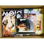 LARGE COLLECTION OF MUSIC RELATED MAGAZINES TO INCLUDE ZIGZAG, ROLLING STONES, TEEN PIN-UPS.