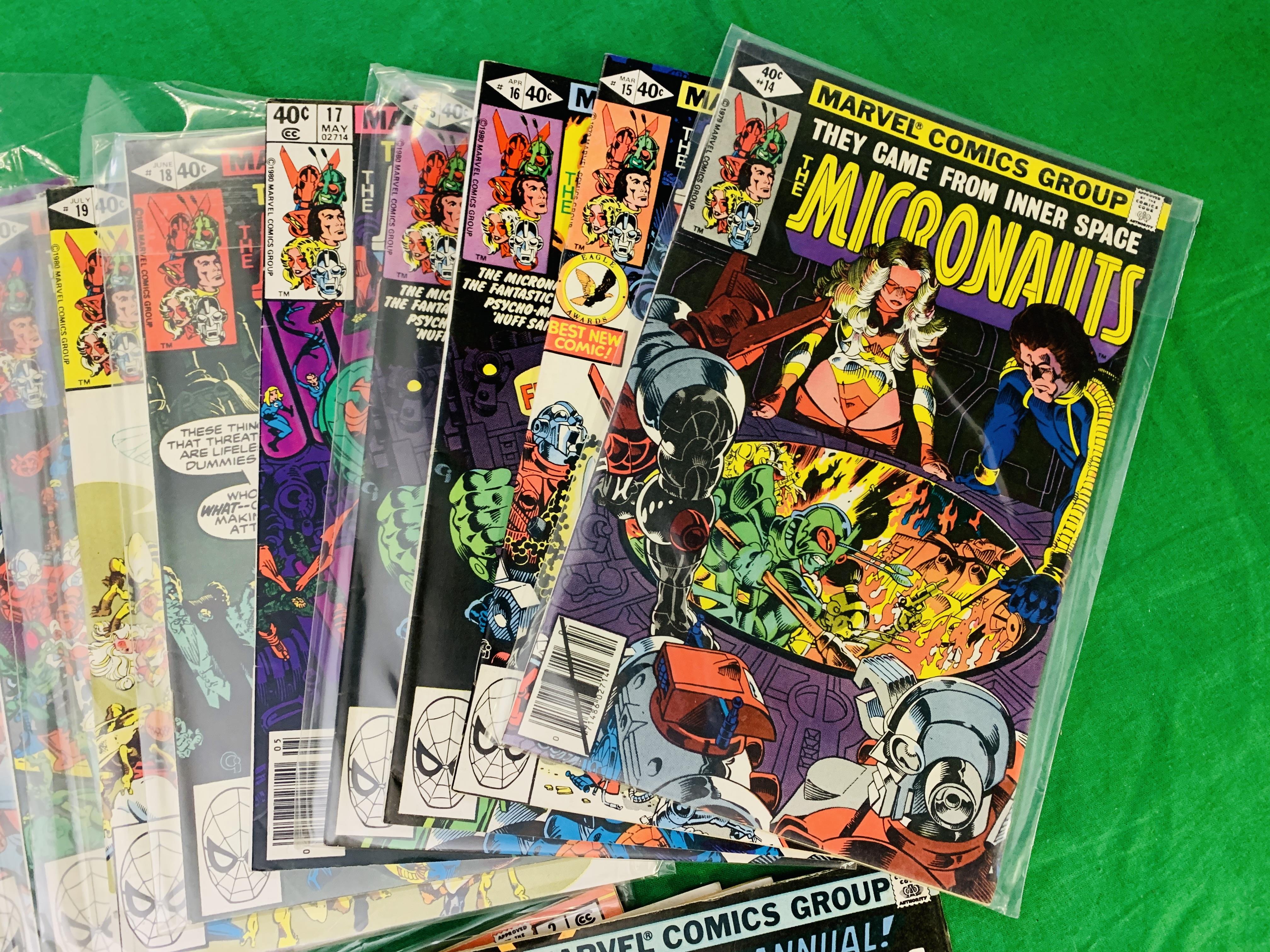 MARVEL COMICS THE MICRONAUTS NO. 1 - 59 FROM 1979. NO. 18 - 19, 21, 37, 53, 57 HAVE RUSTY STAPLES. - Image 19 of 27