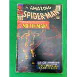 MARVEL COMICS THE AMAZING SPIDERMAN NO. 28 FROM 1965. FIRST APPEARANCE OF MOLTEN MAN.