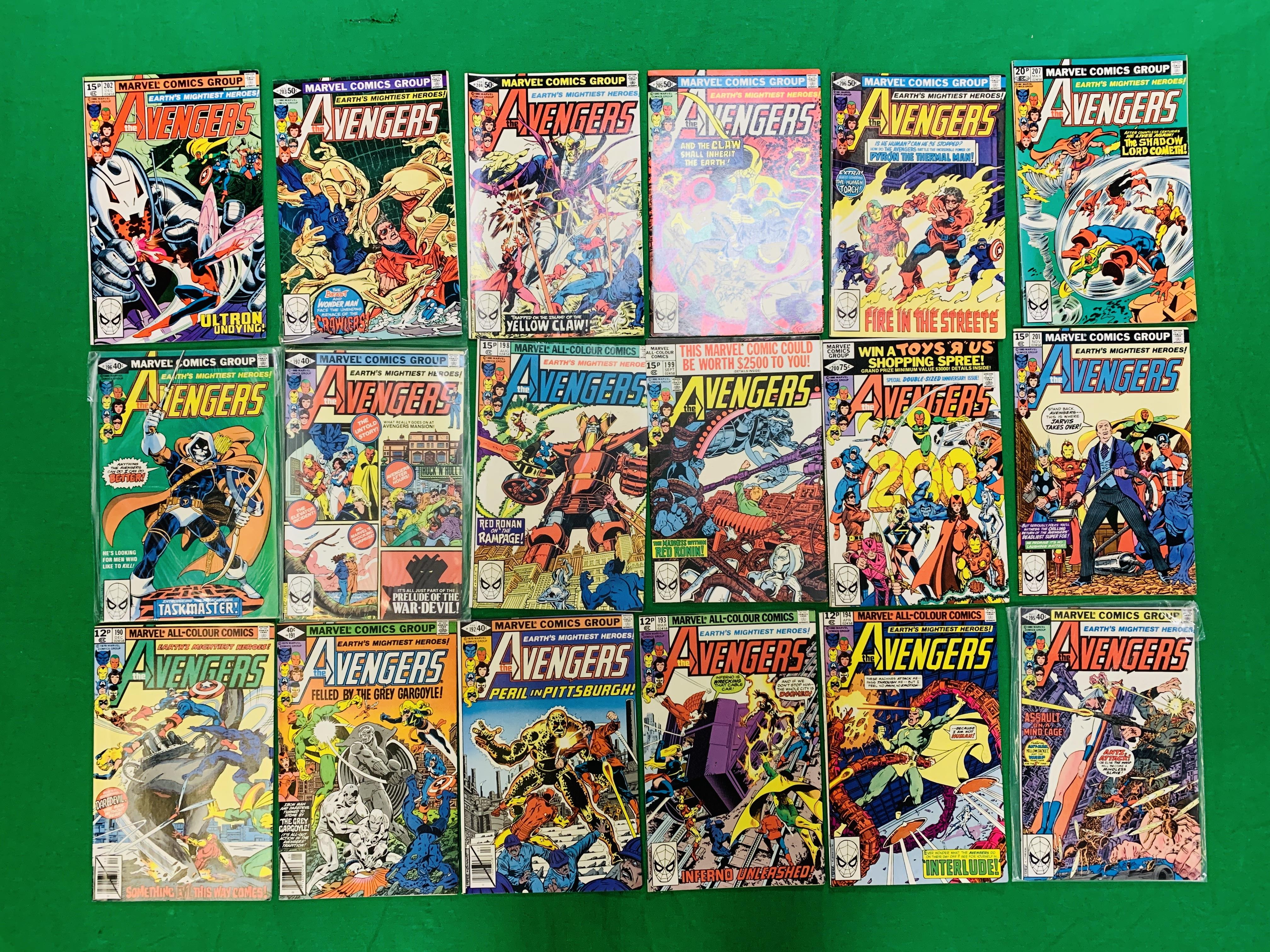MARVEL COMICS THE AVENGERS NO. 101 - 299, MISSING ISSUES 103 AND 110. - Image 67 of 130