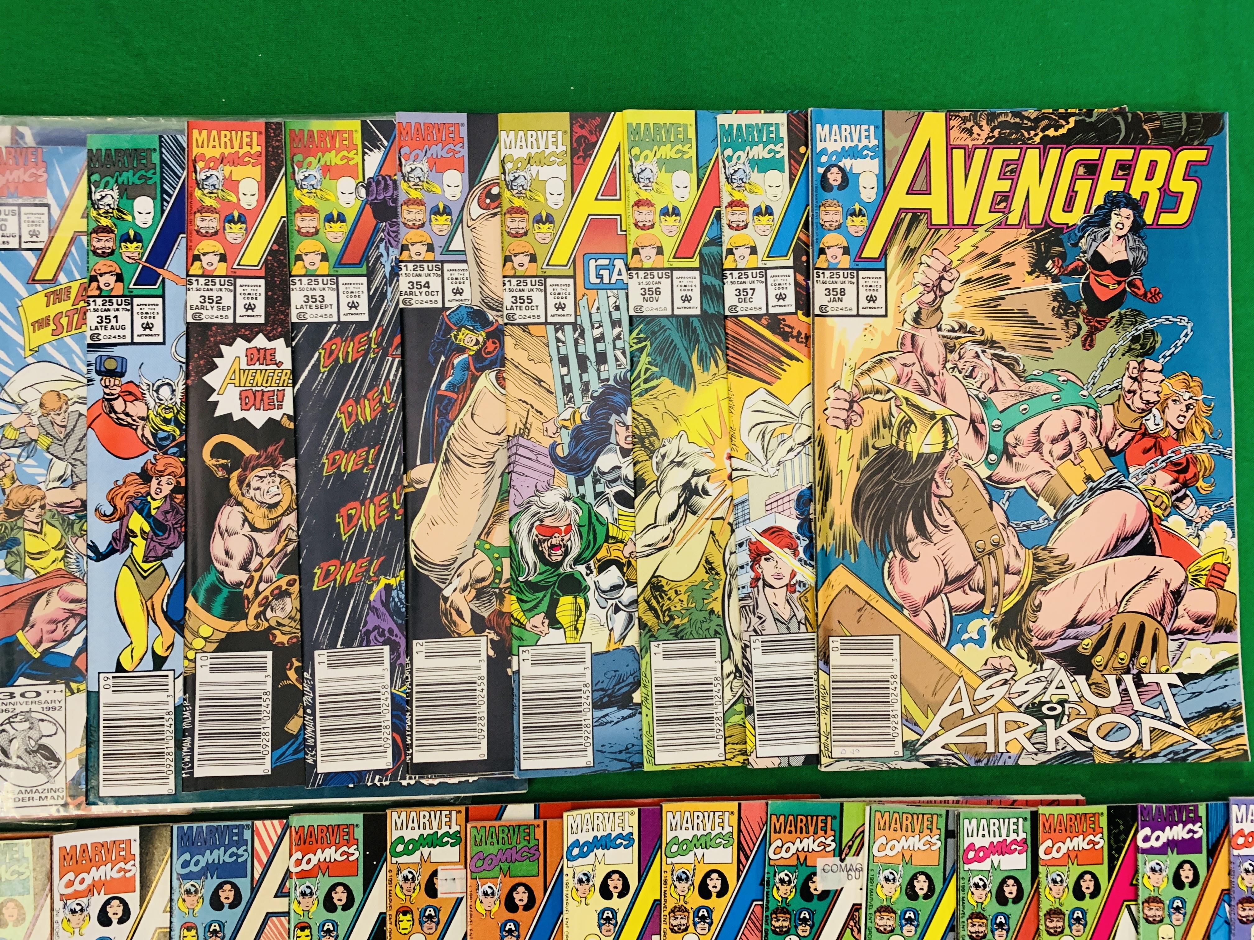 MARVEL COMICS THE AVENGERS NO. 300 - 402, MISSING ISSUES 325, 329 AND 334. - Image 9 of 16