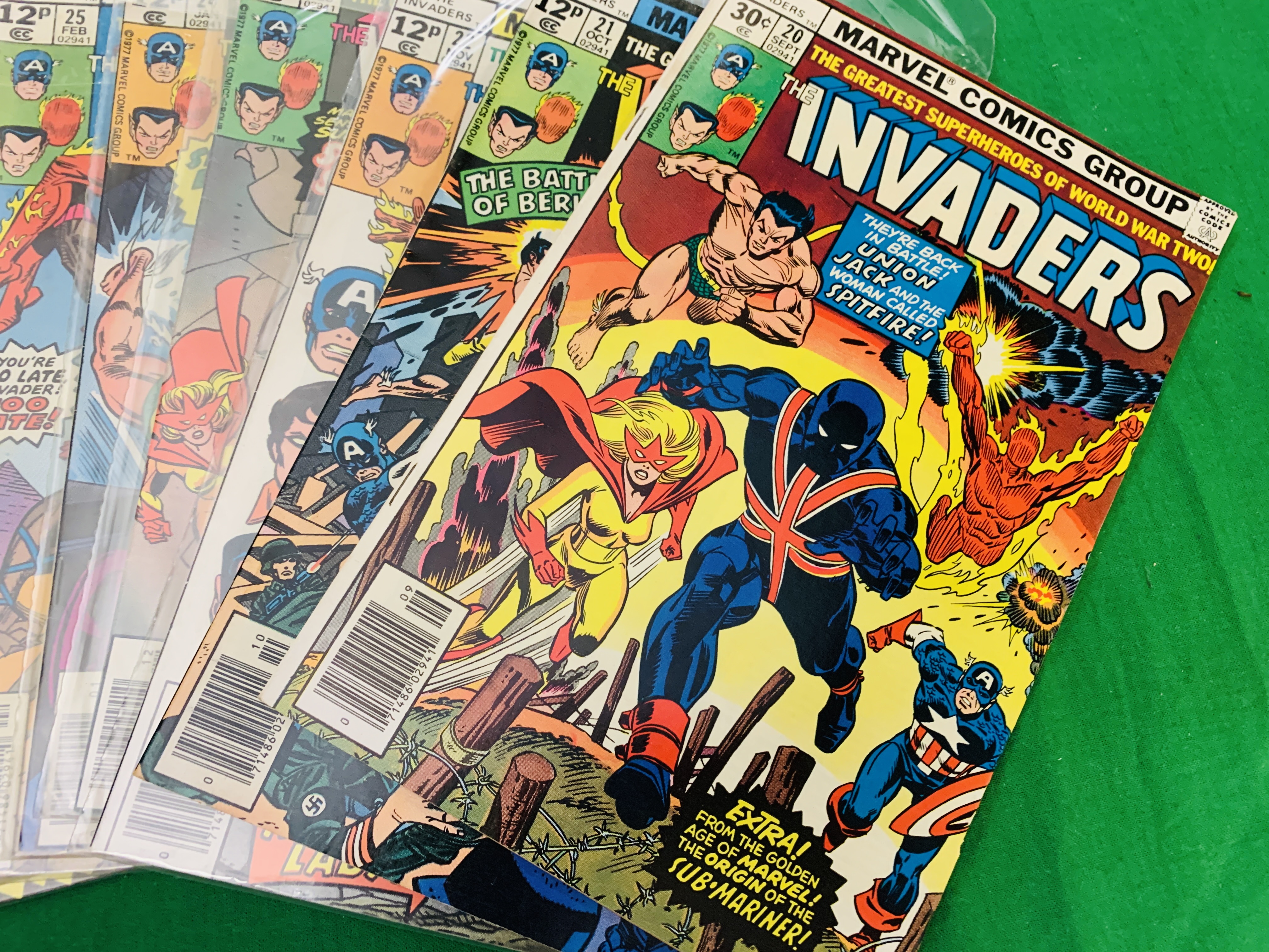 MARVEL COMICS THE INVADERS NO. 1 - 41 FROM 1975. FIRST APPEARANCE NO 7. - Image 8 of 12