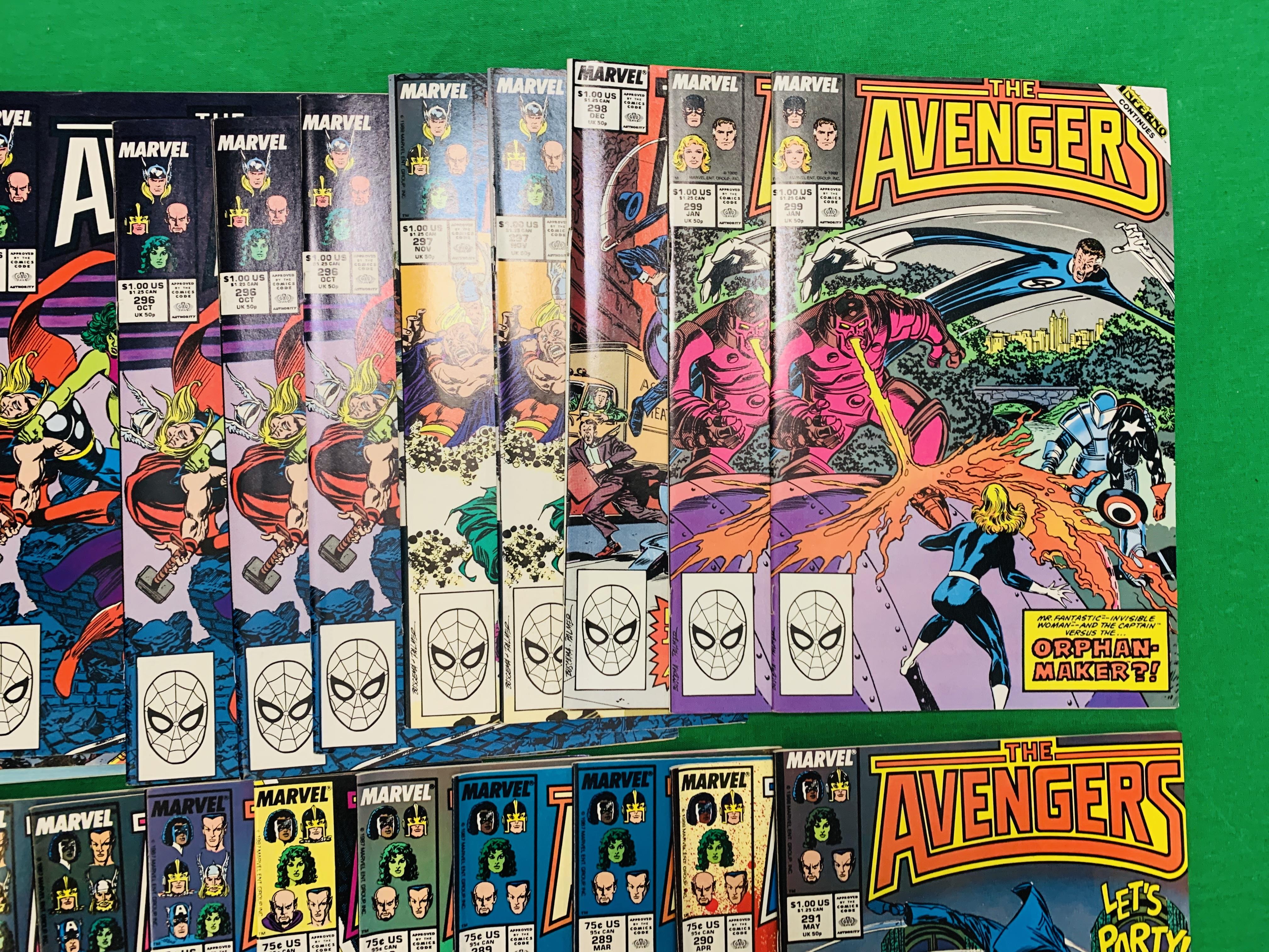 MARVEL COMICS THE AVENGERS NO. 101 - 299, MISSING ISSUES 103 AND 110. - Image 130 of 130