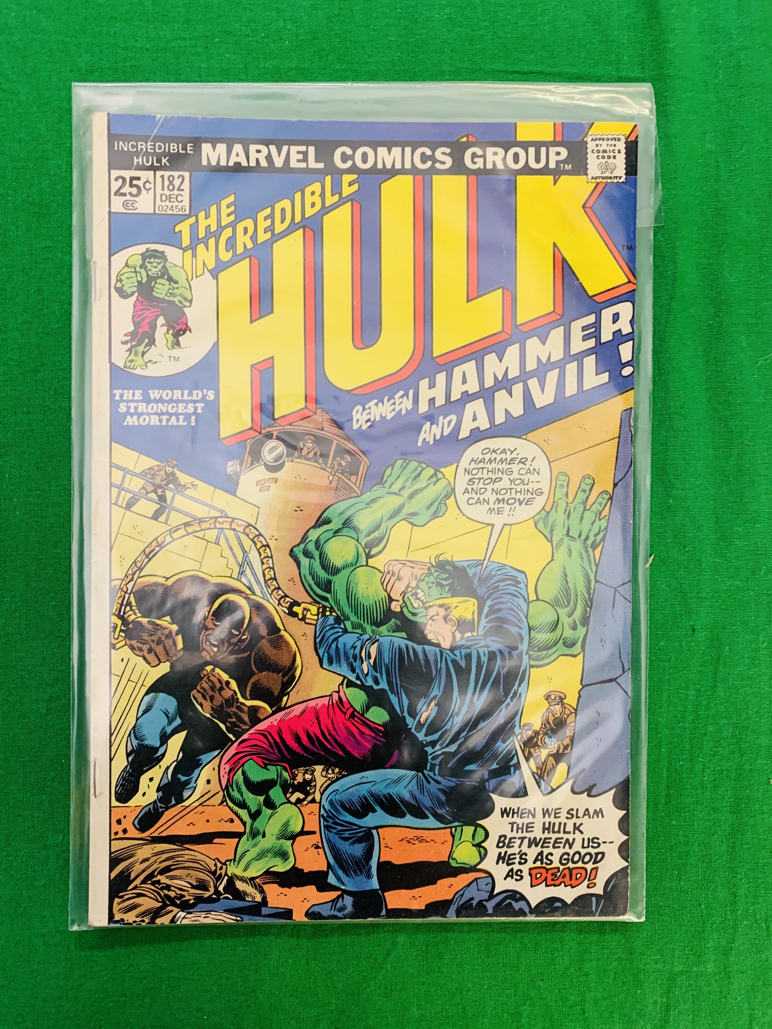 MARVEL COMICS THE INCREDIBLE HULK NO. 182 FROM 1974.