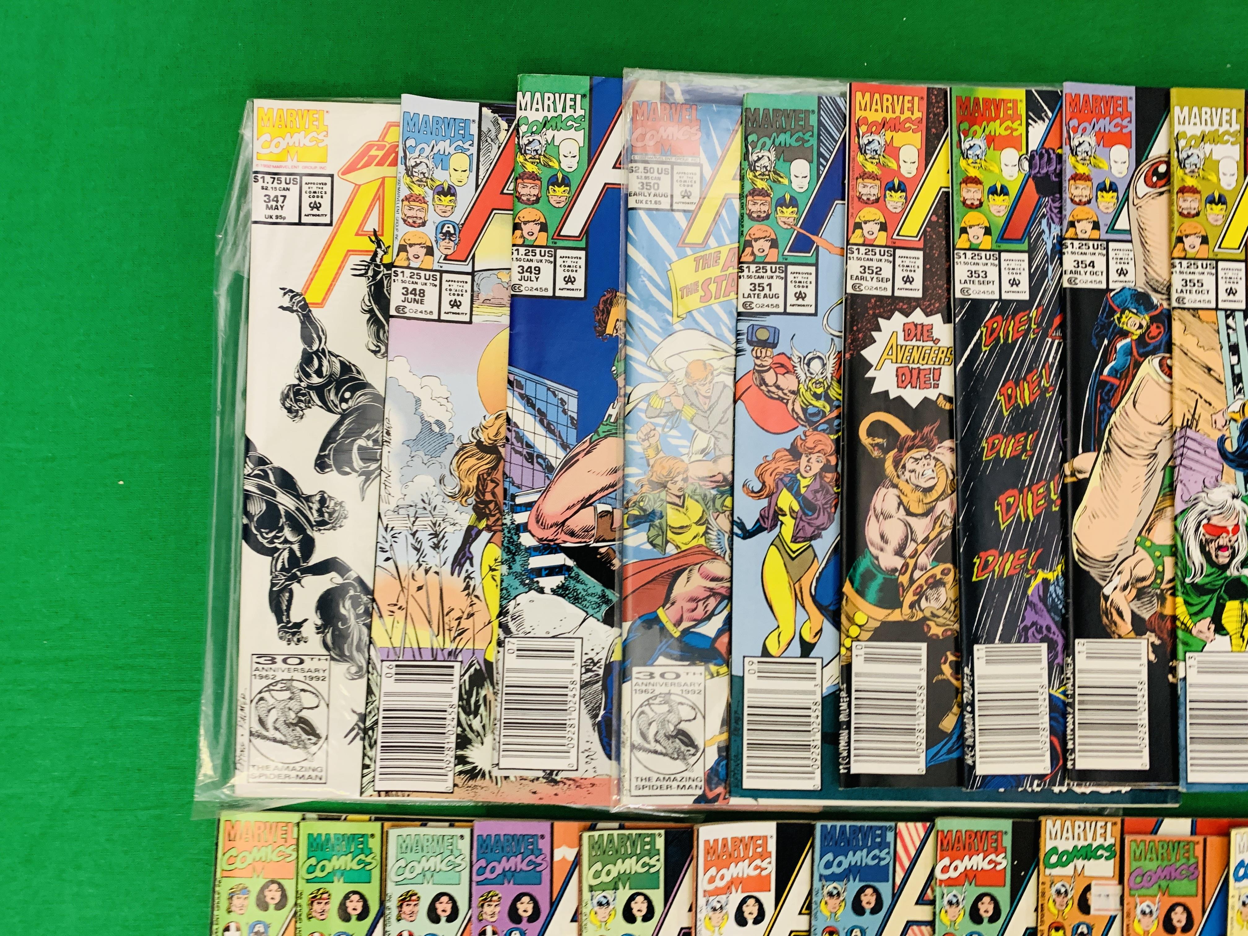 MARVEL COMICS THE AVENGERS NO. 300 - 402, MISSING ISSUES 325, 329 AND 334. - Image 8 of 16