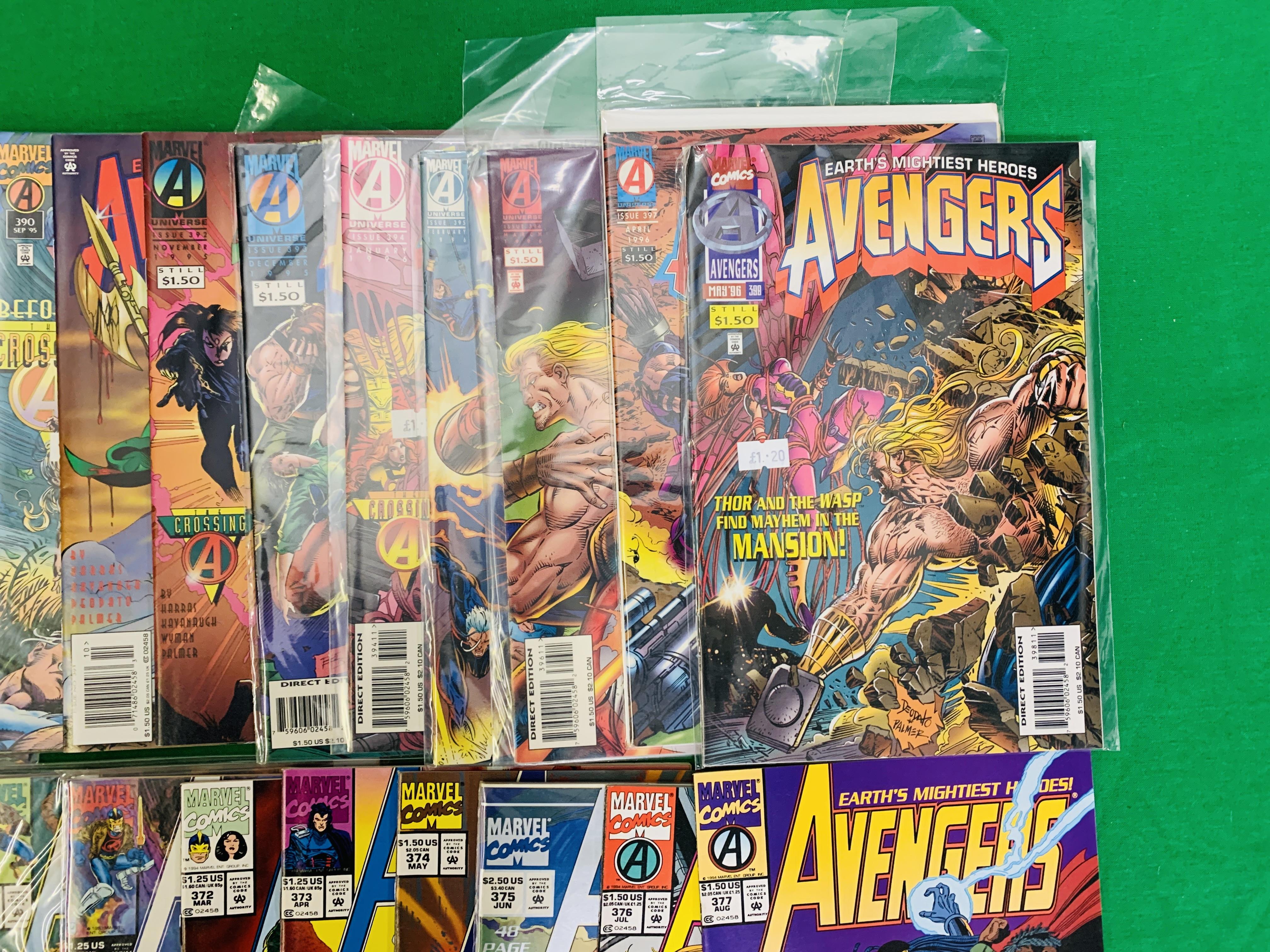 MARVEL COMICS THE AVENGERS NO. 300 - 402, MISSING ISSUES 325, 329 AND 334. - Image 16 of 16