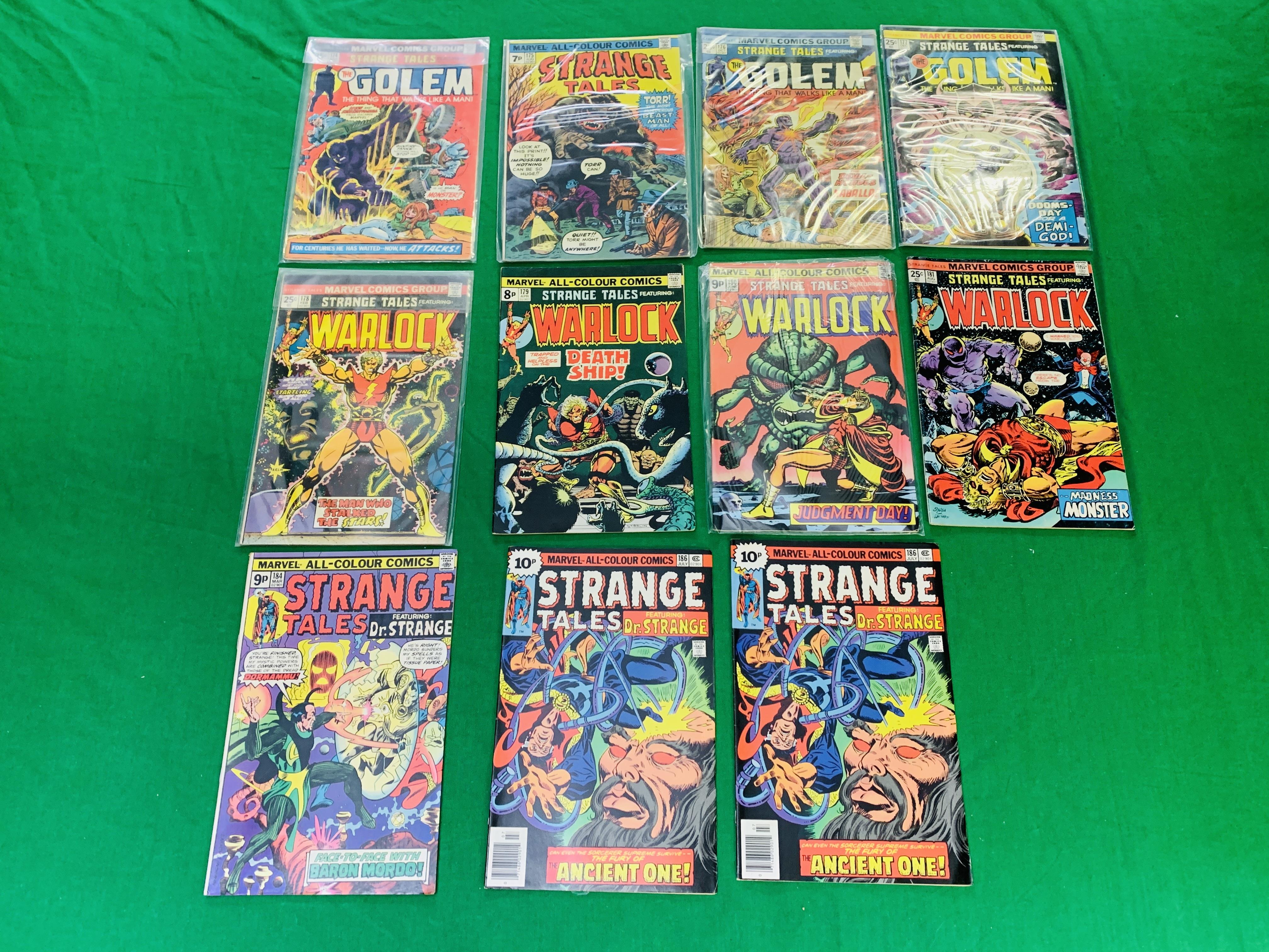 MARVEL STRANGE TALES, NO. 174 - 181, 184, 186. FROM 1974. NO. 178 IS THE FIRST APPEARANCE OF MAGNUS.