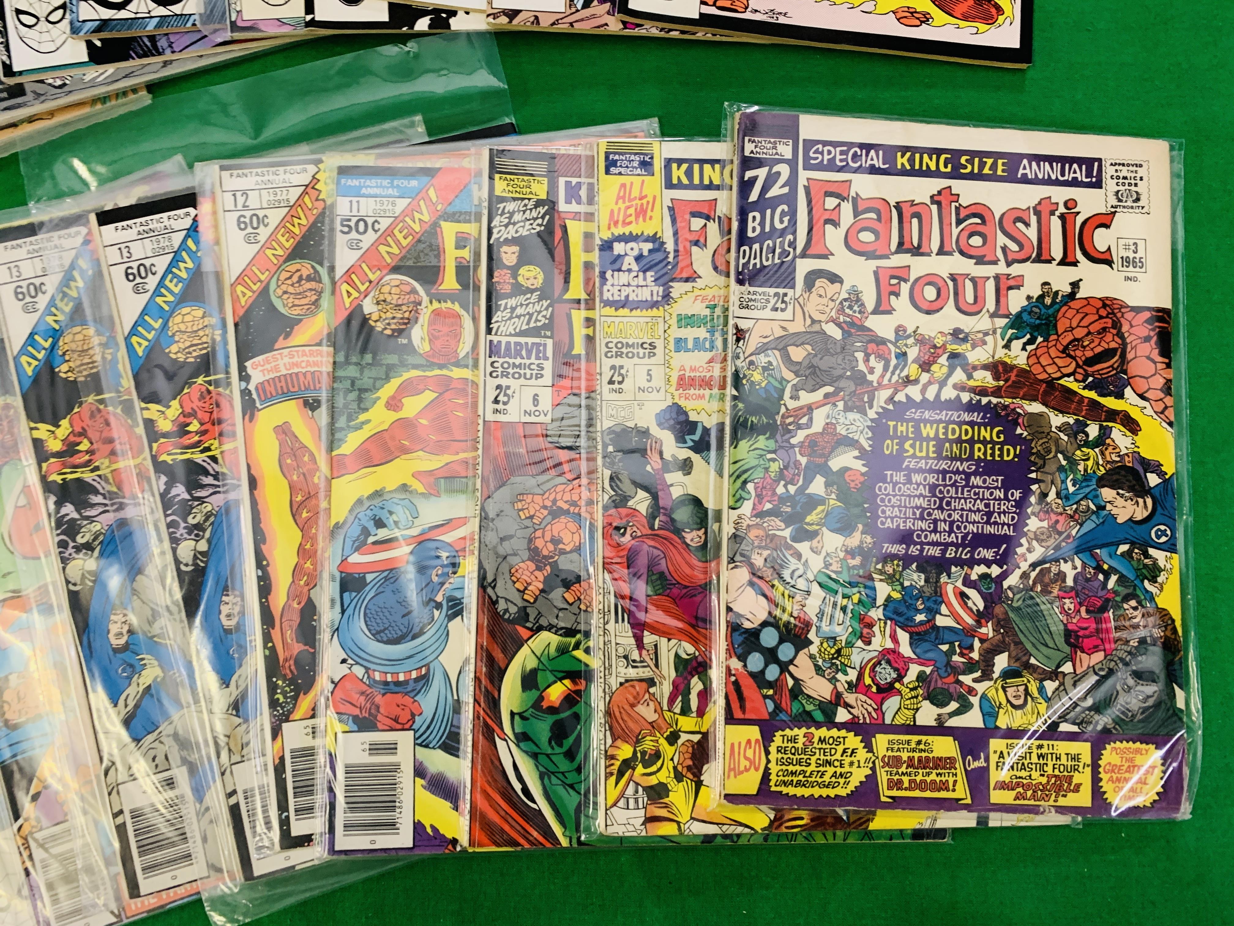 MARVEL COMICS FANTASTIC FOUR KINGSIZE ANNUALS NO. 3, 5 - 6, 11 - 27 FROM 1965. - Image 2 of 5