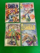 MARVEL COMICS NICK FURY AGENT OF SHIELD NO. 8, 11 - 12, 14 FROM 1969.