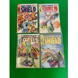 MARVEL COMICS NICK FURY AGENT OF SHIELD NO. 8, 11 - 12, 14 FROM 1969.