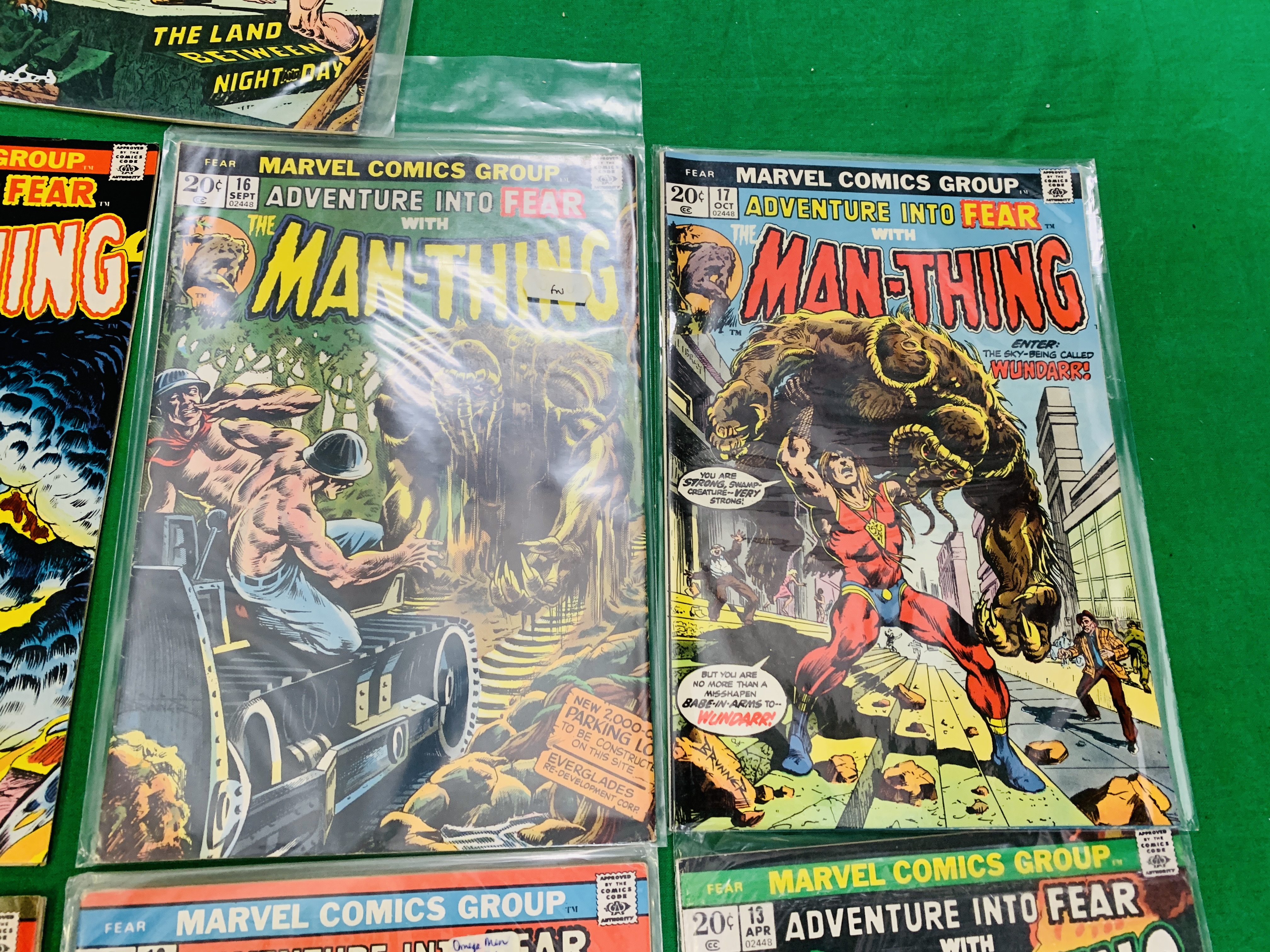 MARVEL COMICS ADVENTURE INTO FEAR WITH MAN-THING NO. 10 - 17, 19, FROM 1973. NO 19. - Image 5 of 6