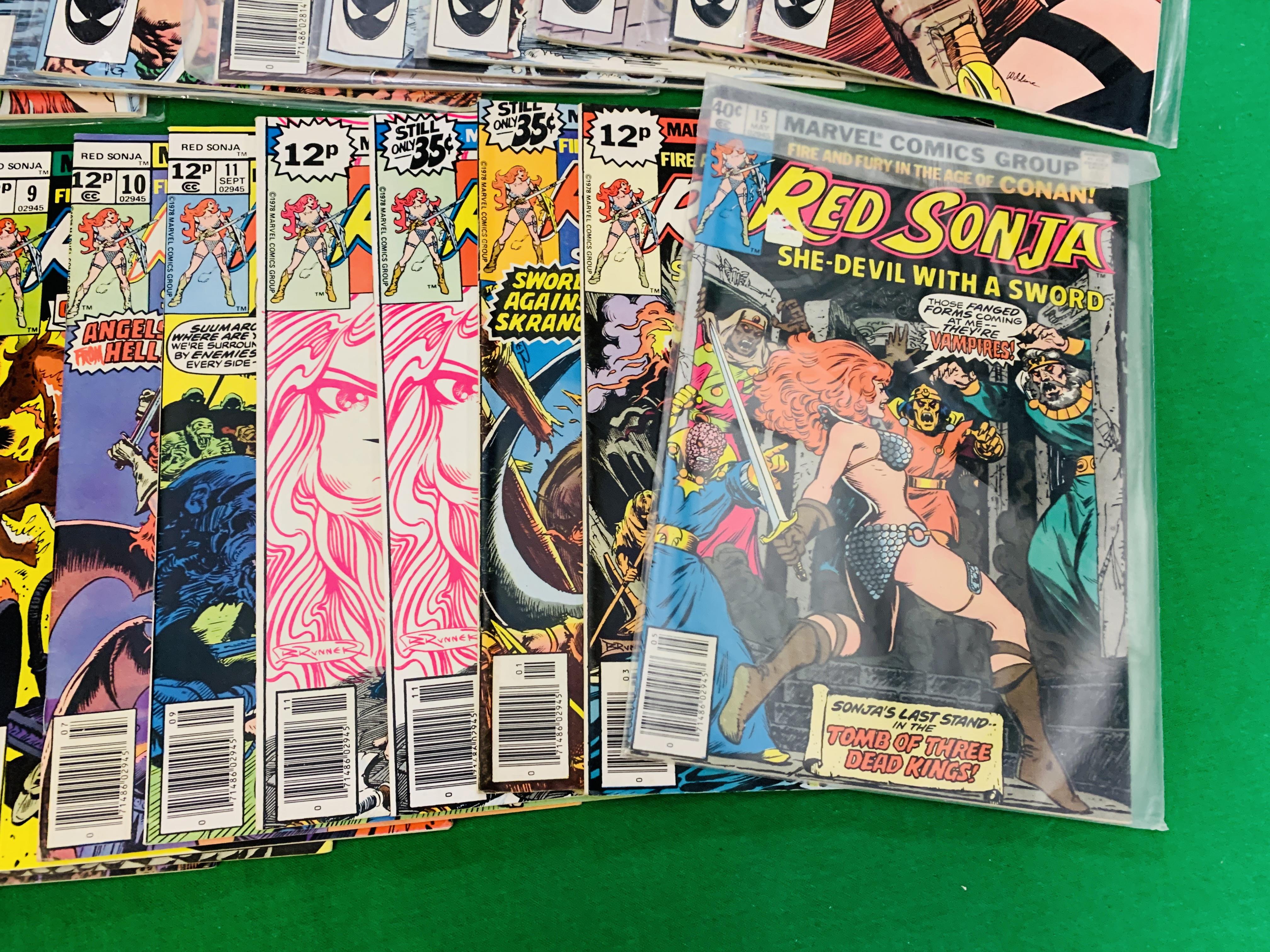 MARVEL COMICS RED SONJA NO. 1 - 15 FROM 1977 AND NO. 1 - 13 FROM 1983, INCLUDING OTHER APPEARANCES. - Image 4 of 8