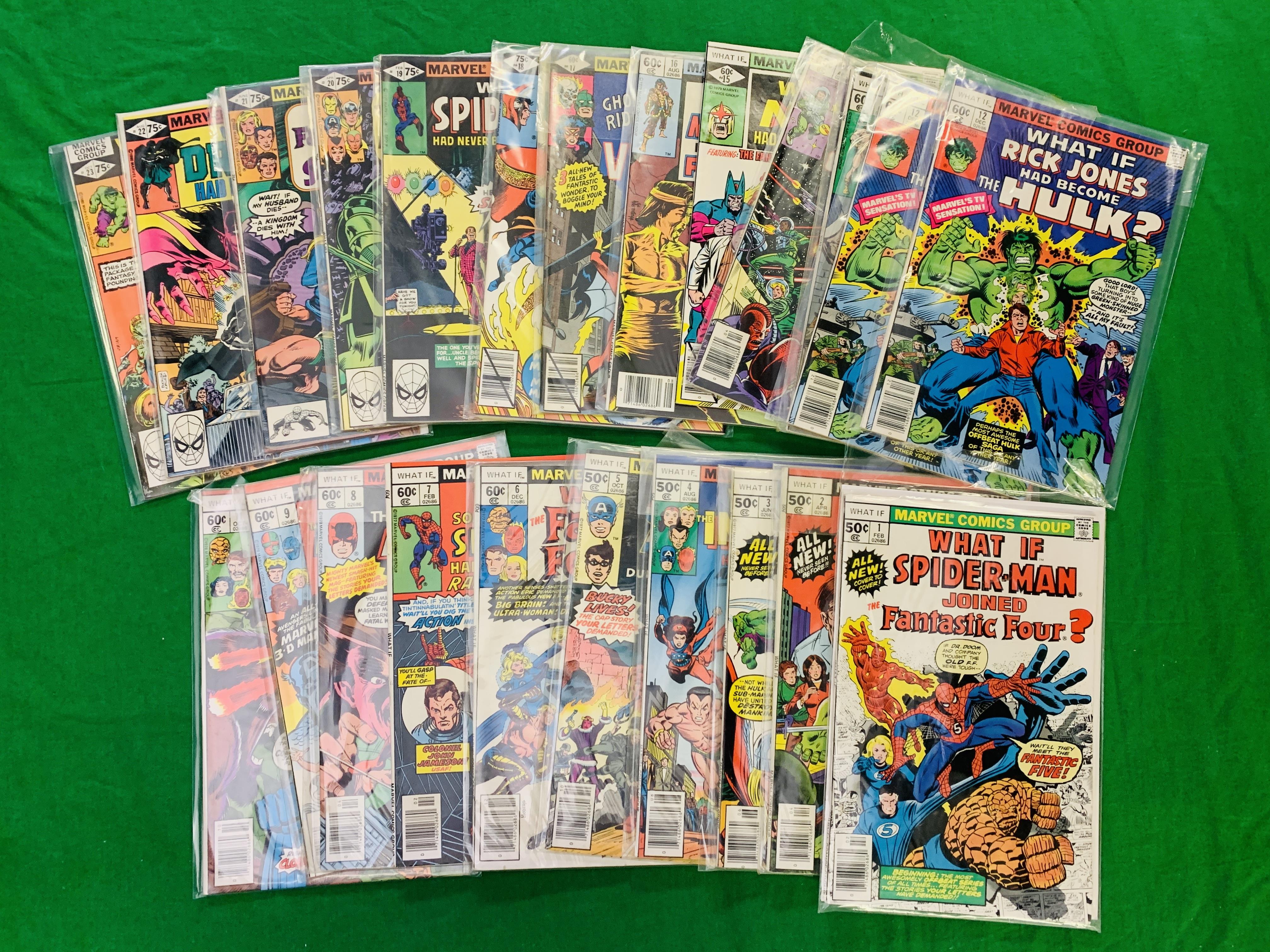 MARVEL COMICS WHAT IF, NO. 1- 47, FROM 1977, ISSUE NO. 10 IS MISSING. ISSUE NO.