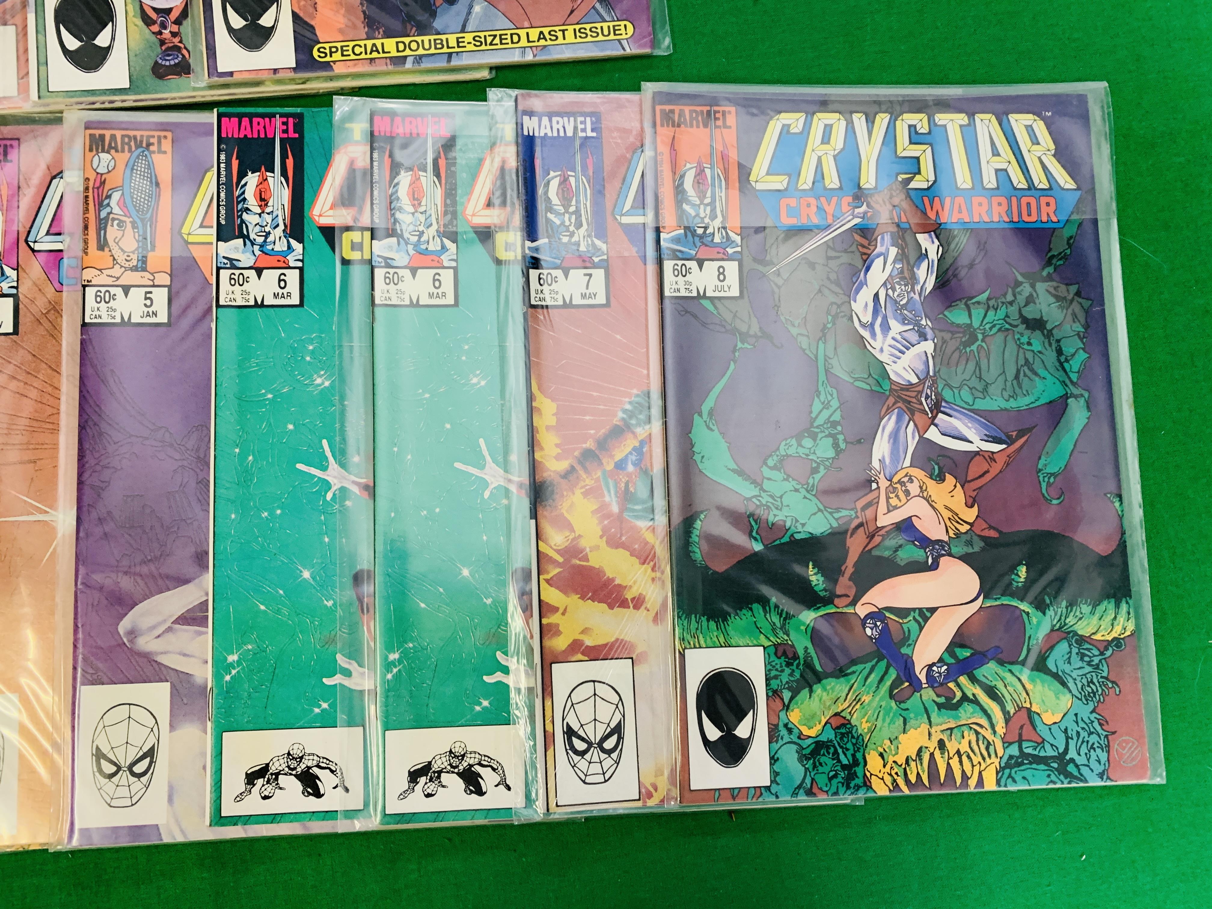 MARVEL COMICS CRYSTAR CRYSTAL WARRIOR NO. 1 - 11 FROM 1983, COUPLE OF DUPLICATES, INCLUDES NO. 8. - Image 3 of 4