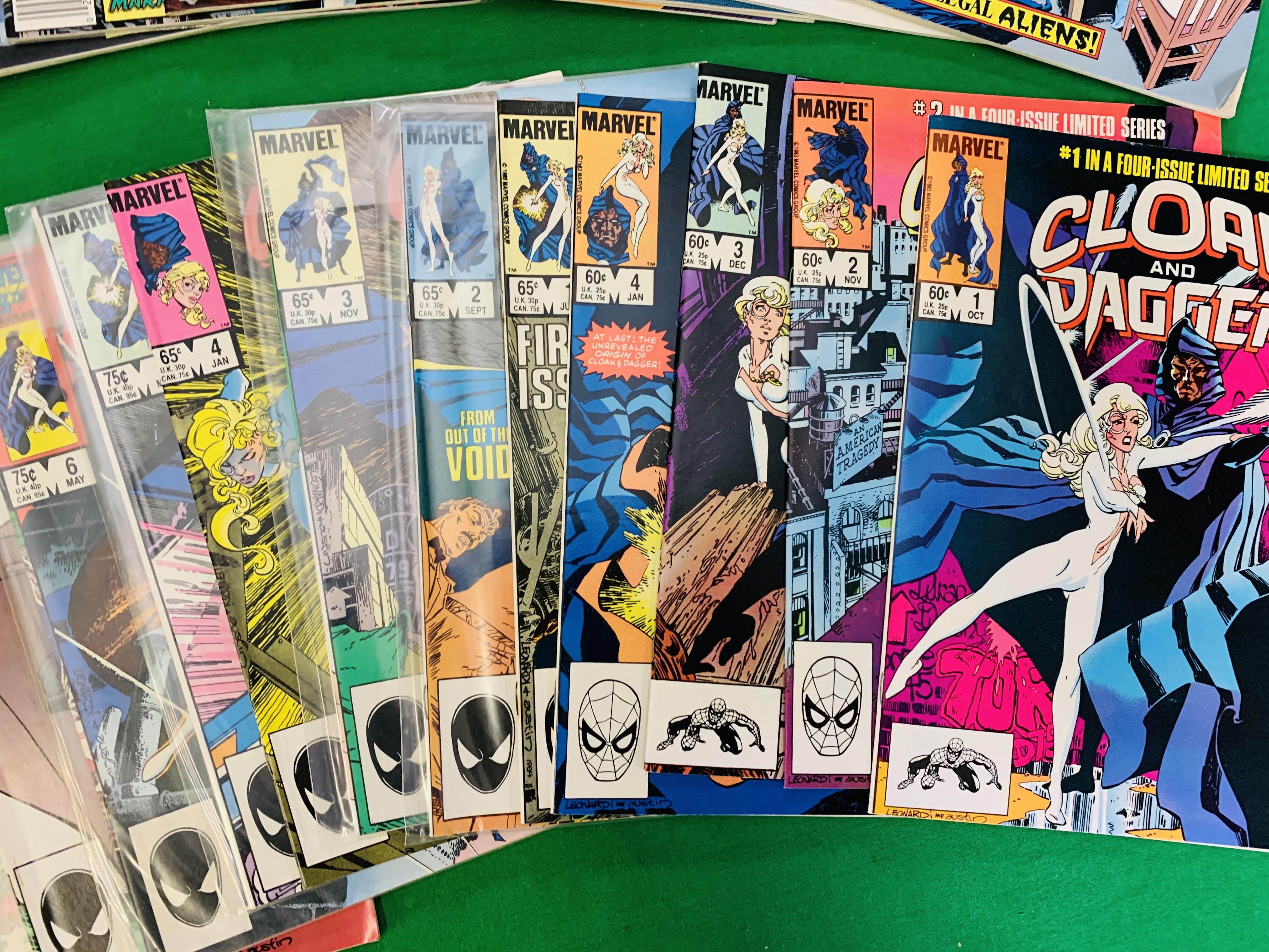 MARVEL COMICS CLOAK AND DAGGER NO. 1 - 4 FROM 1983, NO. 1 - 11 FROM 1985, NO. 1 - 19 FROM 1988. - Image 3 of 7