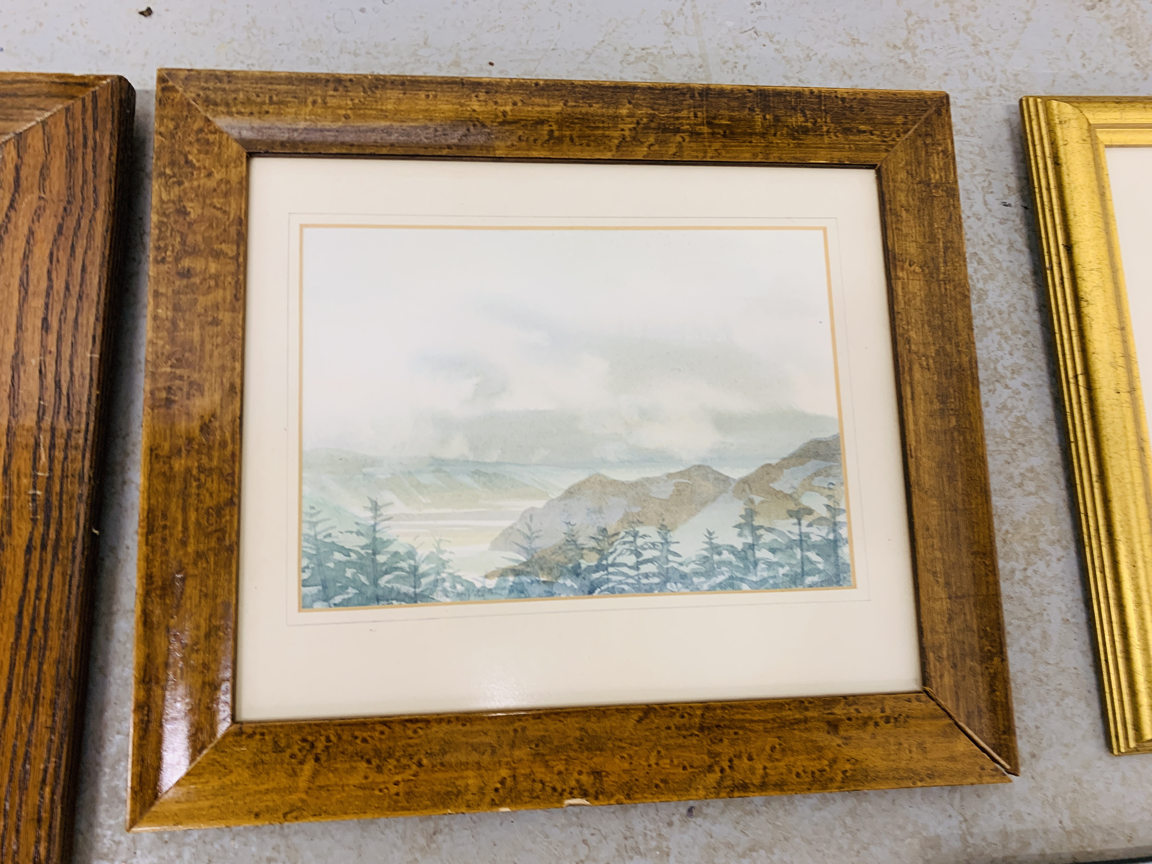 TEN VARIOUS FRAMED OIL, WATER COLOURS AND PRINTS. - Image 7 of 11