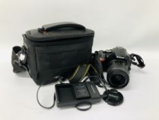 NIKON D5600 DIGITAL SLR CAMERA BODY FITTED WITH NIXON DXVR 18-55 MM LENS WITH CAMERA BAG,