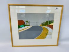 FRAMED WATERCOLOUR "HOWARDS HILL CROMER" BEARING SIGNATURE WELLS 97 30 X 39CM.