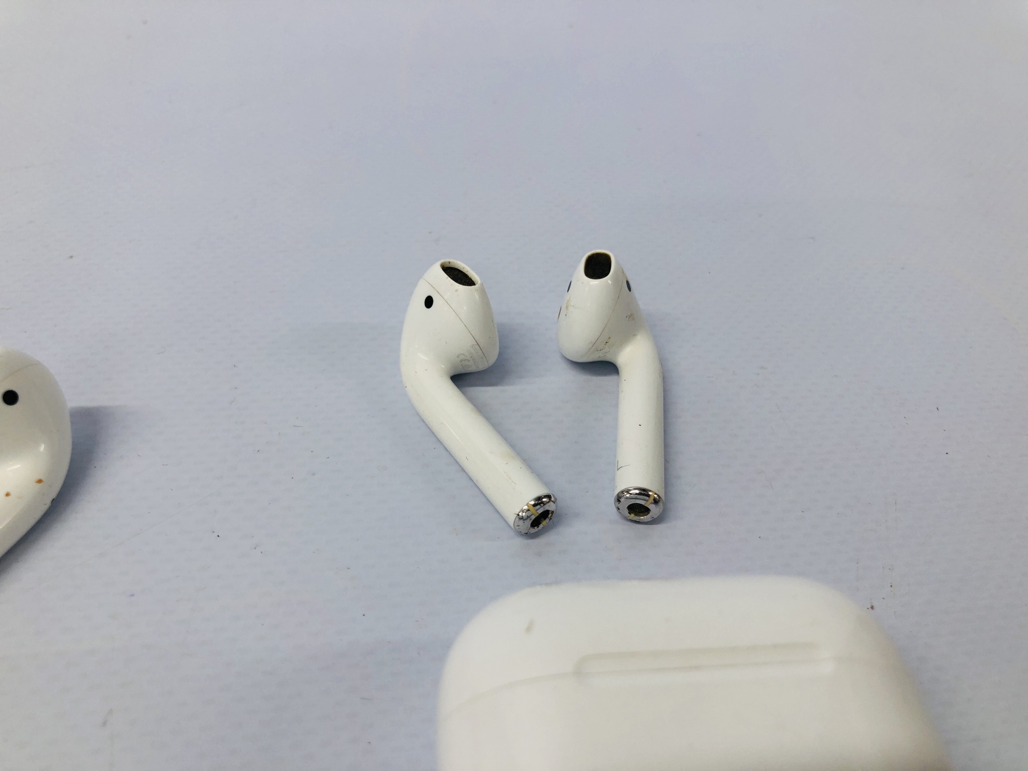 TWO PAIRS OF APPLE EAR PODS WITH CHARGING CASES - NO GUARANTEE OF CONNECTIVITY. SOLD AS SEEN. - Image 3 of 3