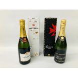 2 X BOTTLES OF CHAMPAGNE - LANSON BLACK LABEL AND TAITTINGER BRUT RESERVE