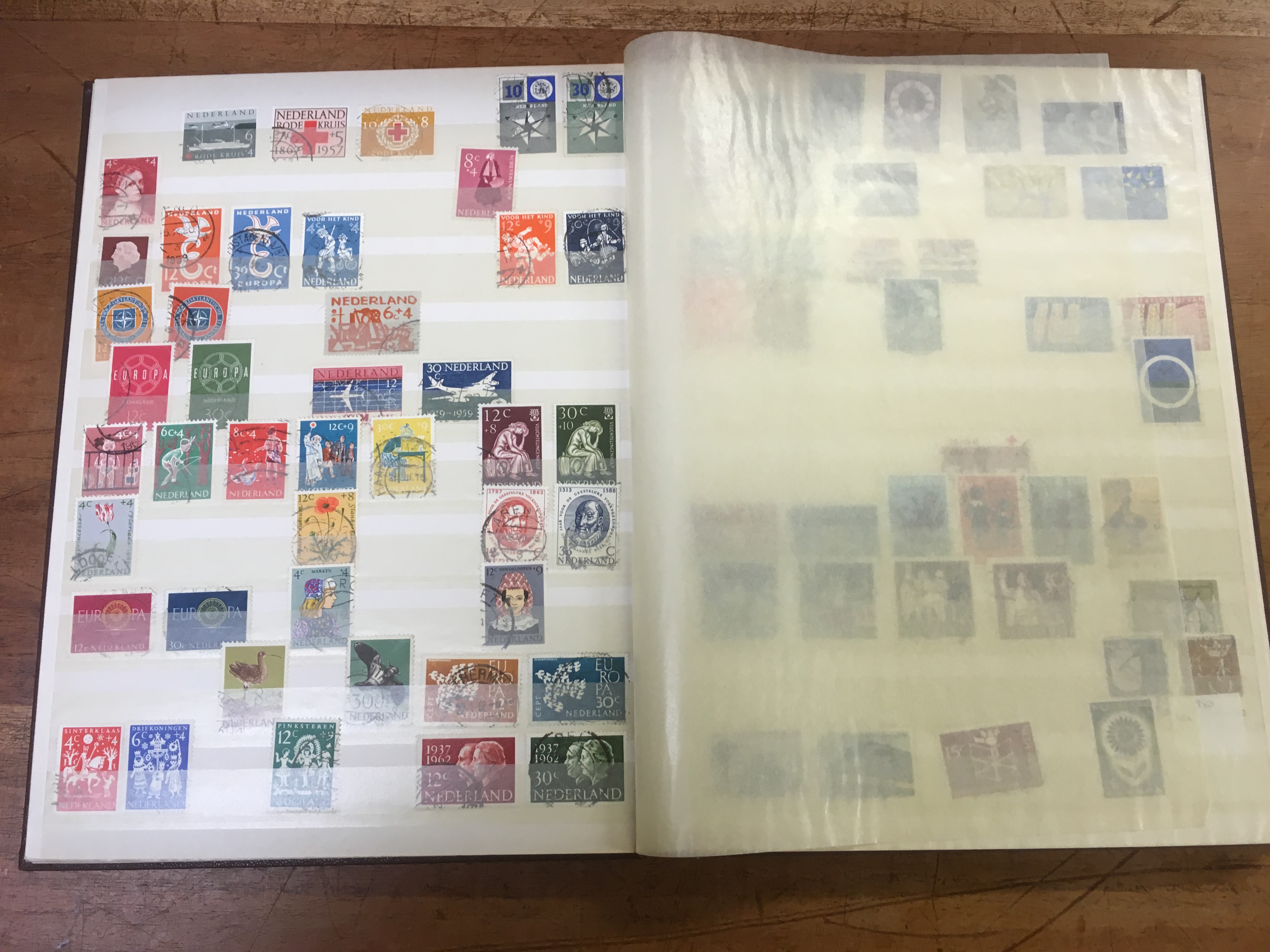 LARGE BOX EUROPEAN STAMP COLLECTIONS IN NINE VOLUMES, PRINTED ALBUMS OF GERMANY, CZECH, ALSO FRANCE, - Image 9 of 9