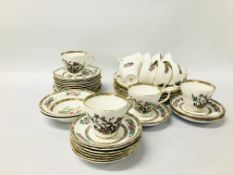 QUANTITY OF DUCHESS BONE CHINA TEA AND DINNER WARE APPROX 42 PIECES + 2 WEDGWOOD BOWLS.