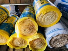 4 X ROLLS ISOVER 100MM PARTY WALL INSULATION