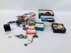 BOX OF MIXED COSTUME JEWELLERY