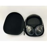 A PAIR OF BOSE SOUNDLINK BLUETOOTH NOISE CANCELLING HEADPHONES MODEL BA2 WITH CARRY CASE - NO