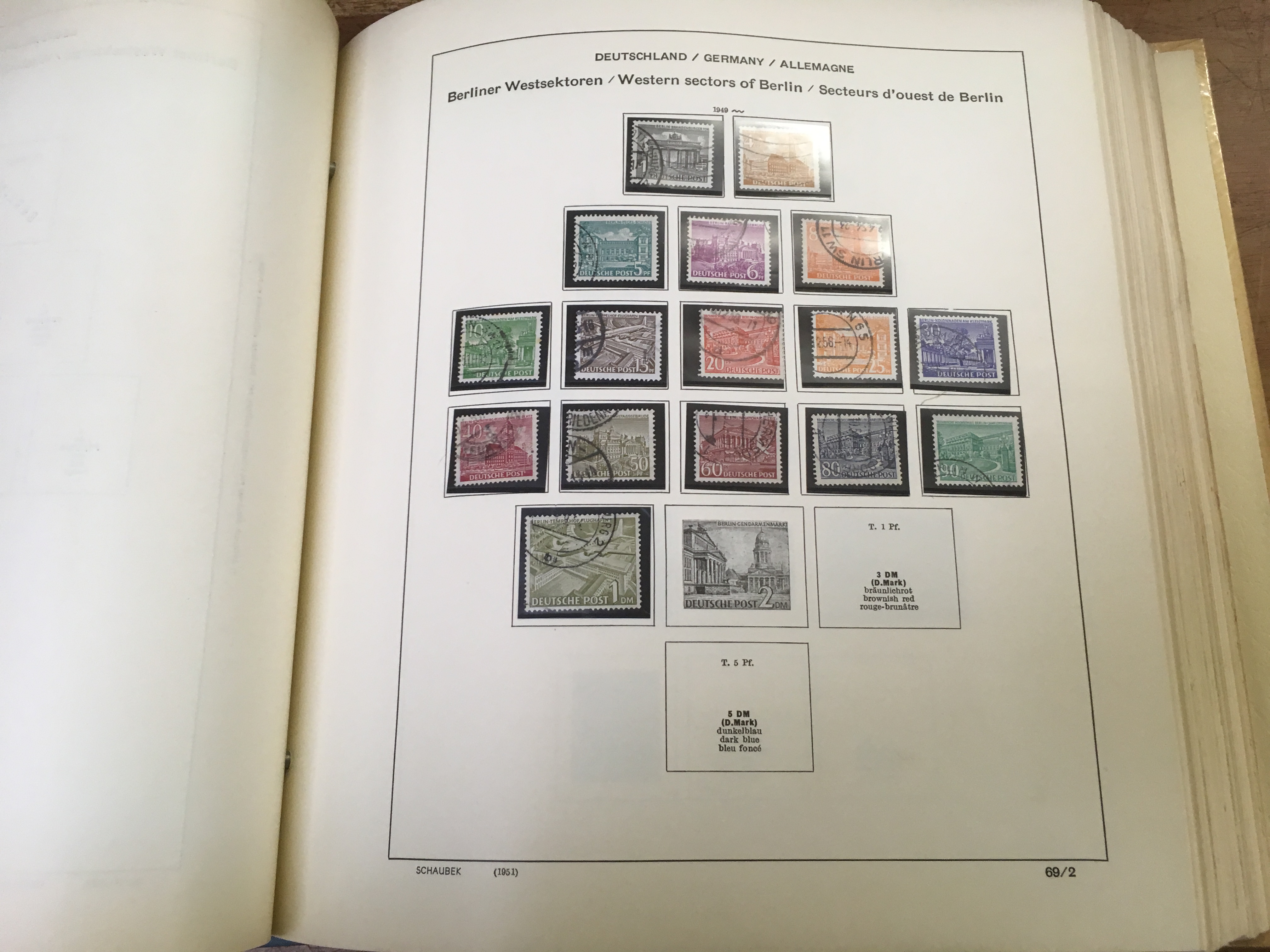 LARGE BOX EUROPEAN STAMP COLLECTIONS IN NINE VOLUMES, PRINTED ALBUMS OF GERMANY, CZECH, ALSO FRANCE, - Image 3 of 9